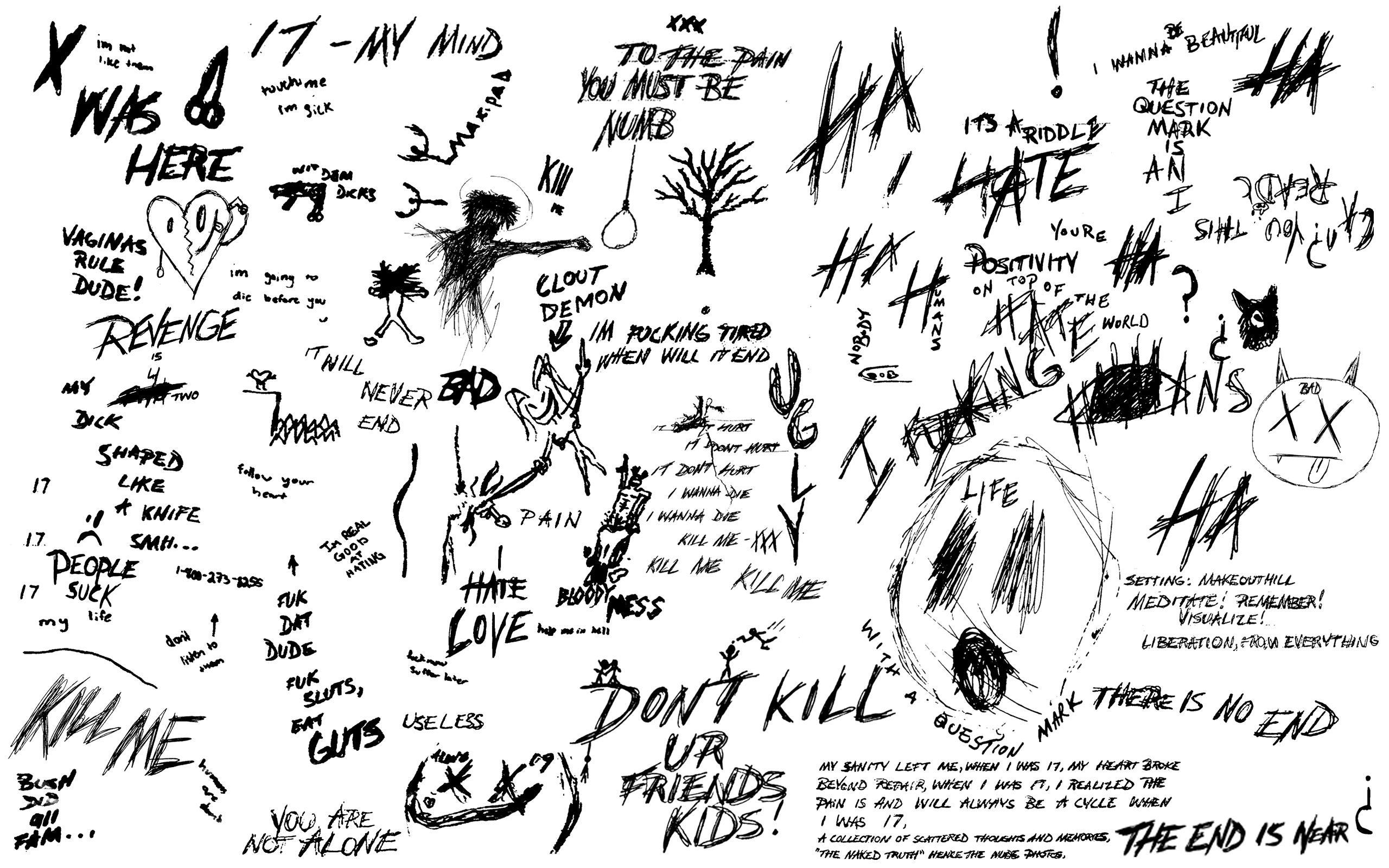 2560x1600 Made this XXXTentacion wallpaper out if his drawings! Don't, Desktop