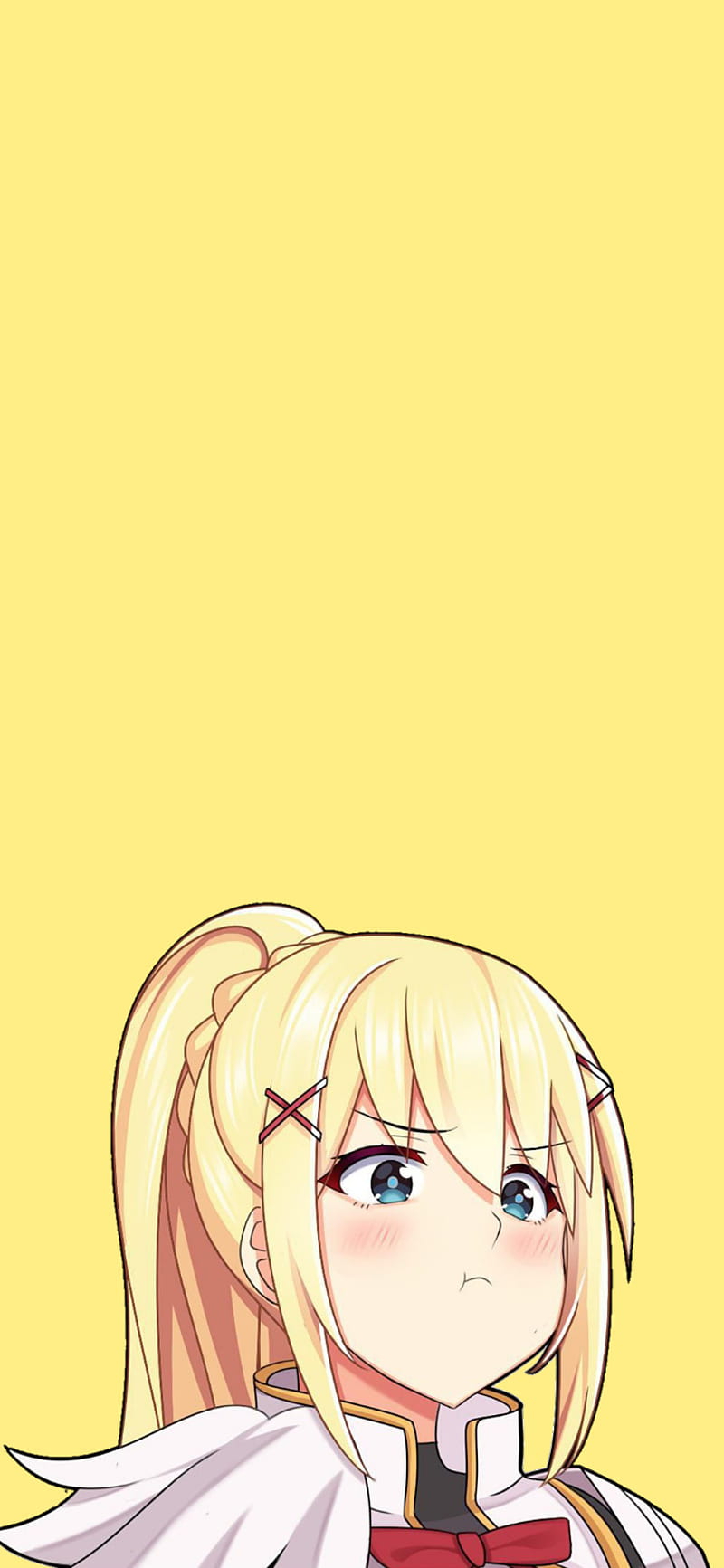 800x1740 Darkness, yellow, anime, kawaii, Phone