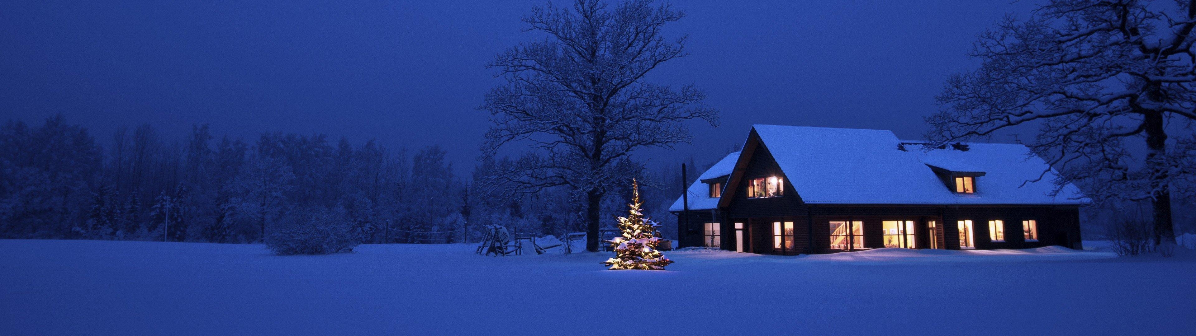 3840x1080 christmas 4K wallpaper for your desktop or mobile screen, Dual Screen