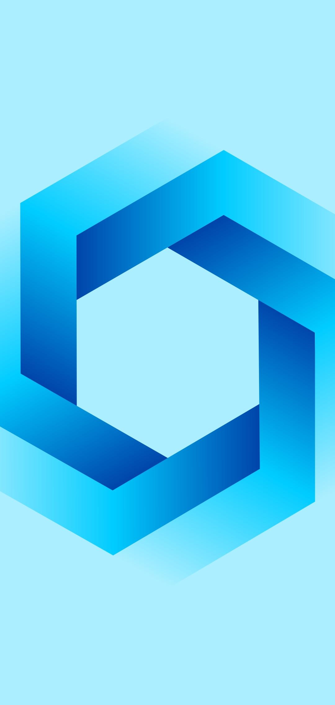 1080x2270 Azure Hexagon  Resolution Wallpaper, HD Artist 4K, Phone