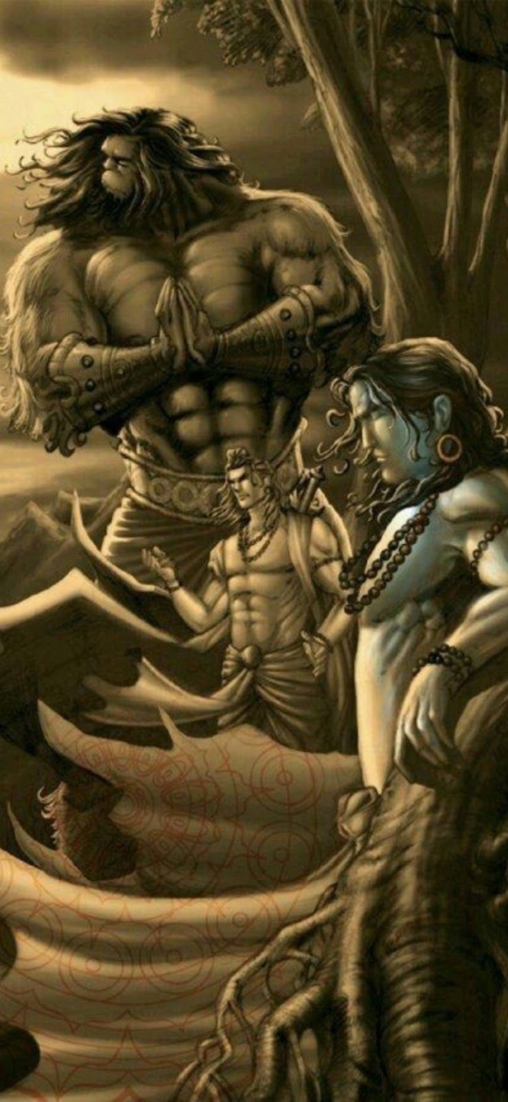 740x1600 hindu god image with good morning. Lord hanuman, Phone