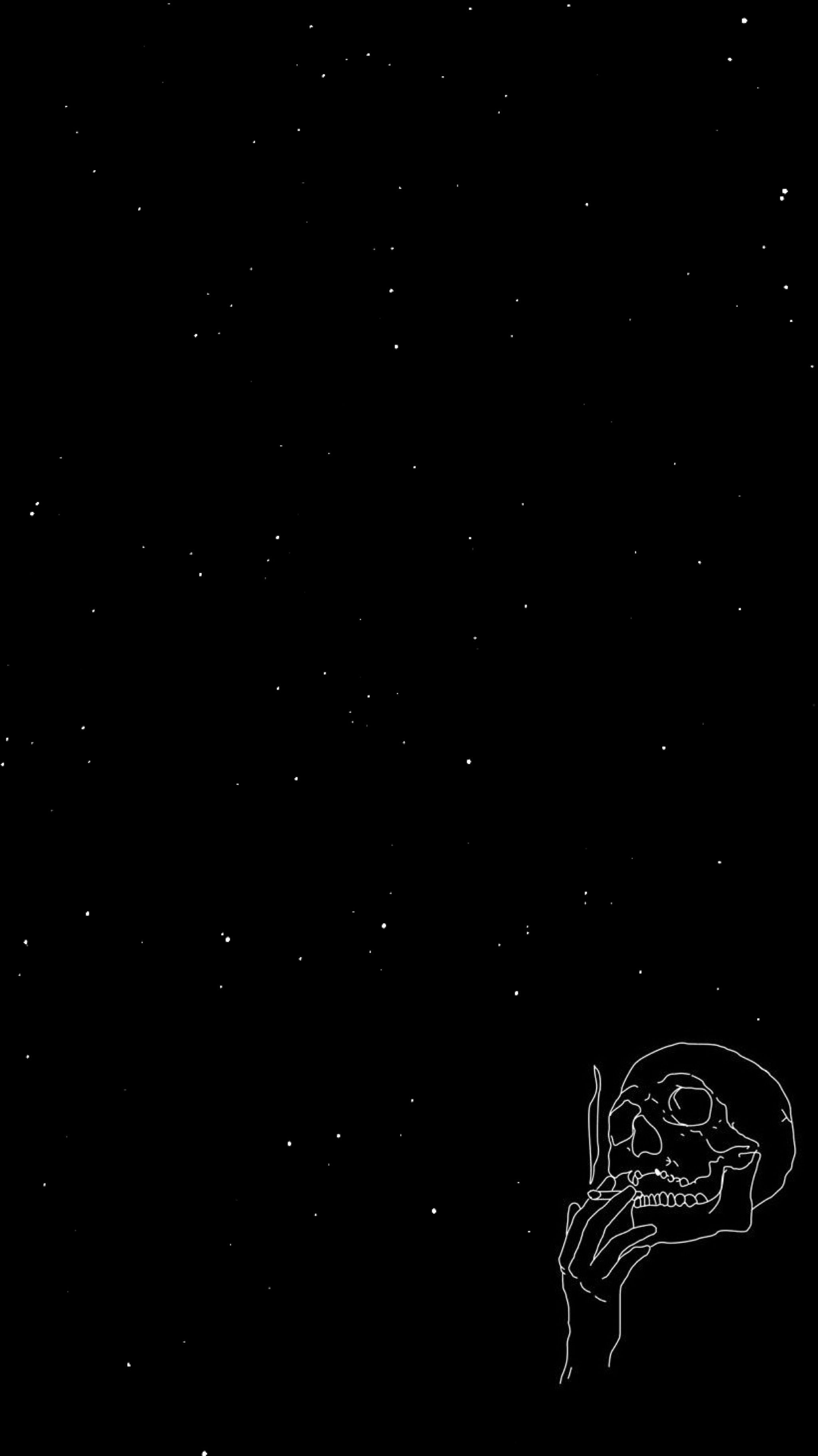 2050x3650 Cute Aesthetic Wallpaper Black, Phone