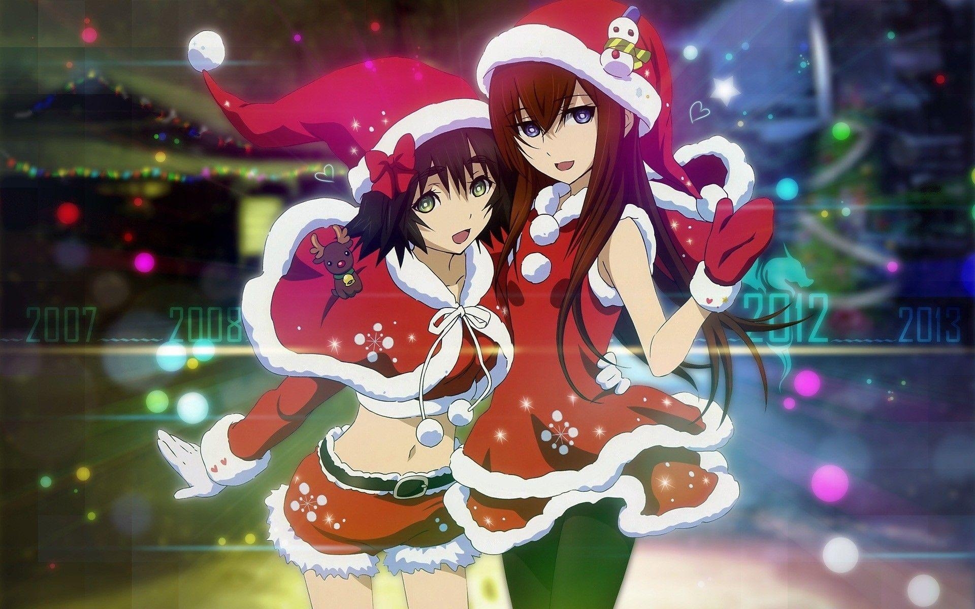 1920x1200 girls christmas anime wallpaper HD windows apple colourful cool, Desktop