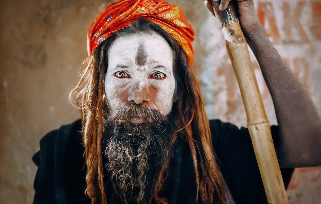 1340x850 Wallpaper look, people, portrait, Aghori slowdown image for desktop, Desktop