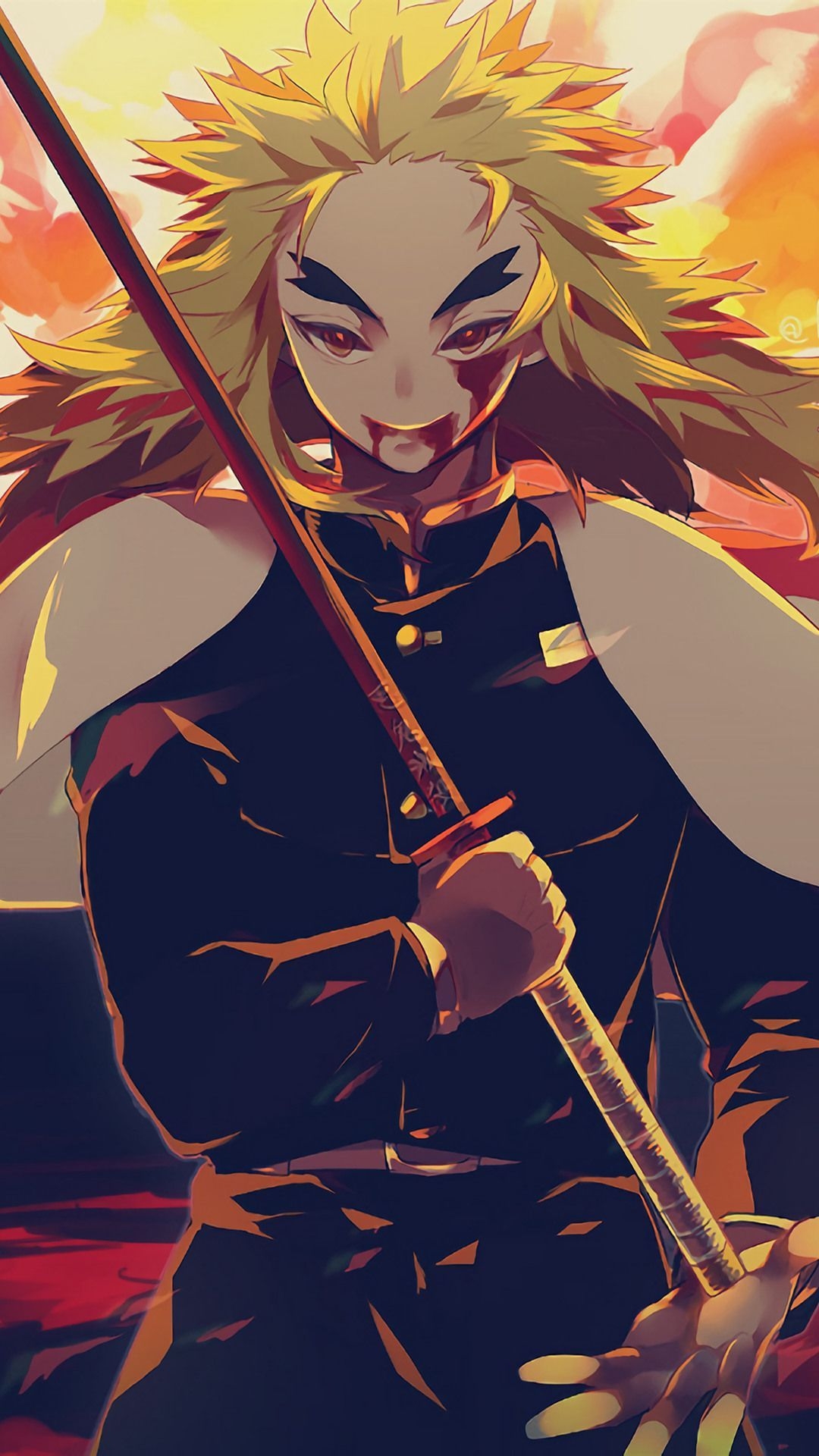 1080x1920 Rengoku Kyojuro Kimetsu no Yaiba. Best anime shows, Android wallpaper anime, Anime demon, Phone