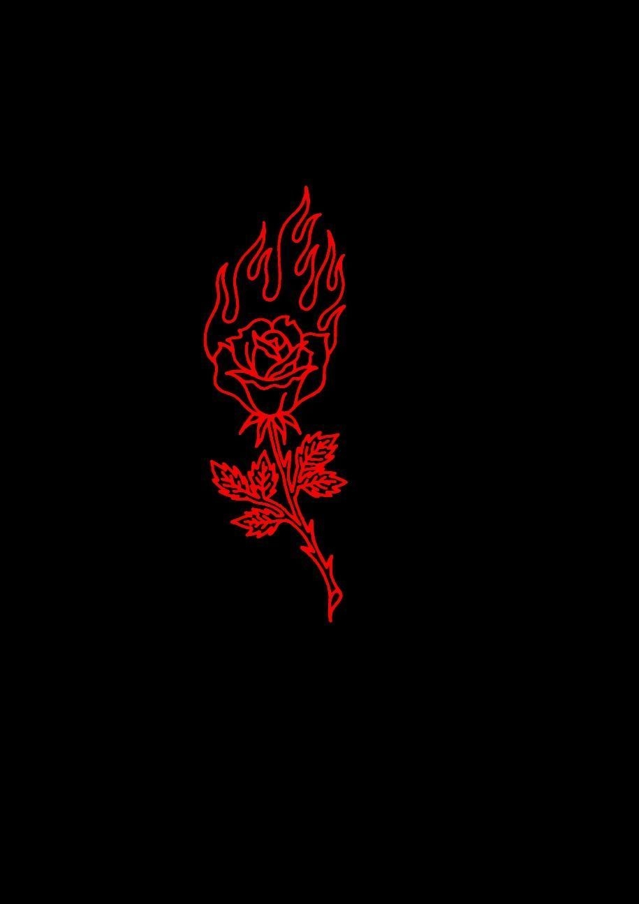 920x1300 Burning Rose Wallpaper, Phone