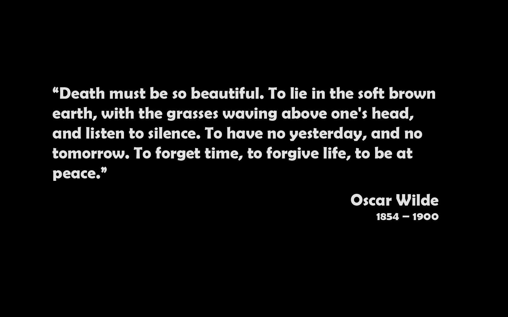 1680x1050 quote minimalism death oscar wilde wallpaper, Desktop