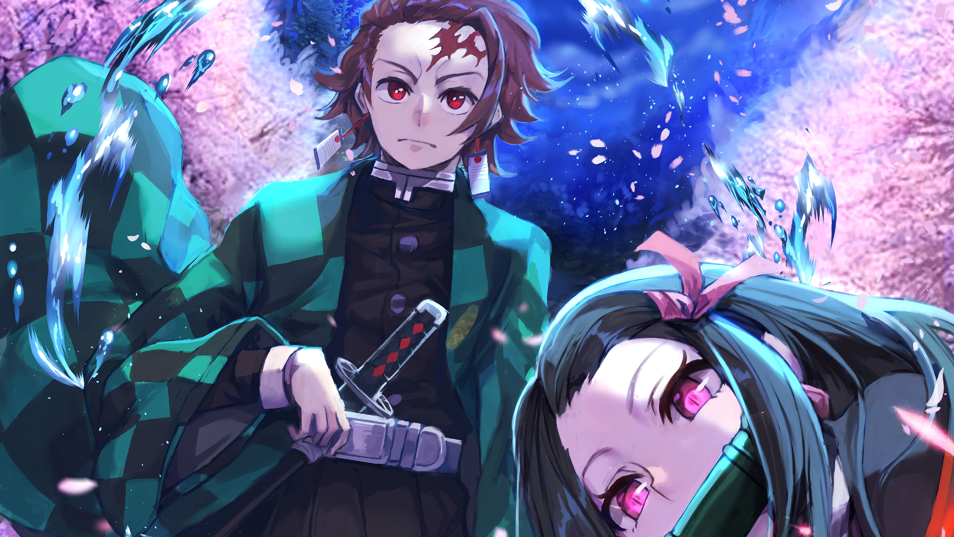 3840x2160 Tanjiro, Nezuko, Kimetsu no Yaiba, 4K Gallery HD Wallpaper, Desktop