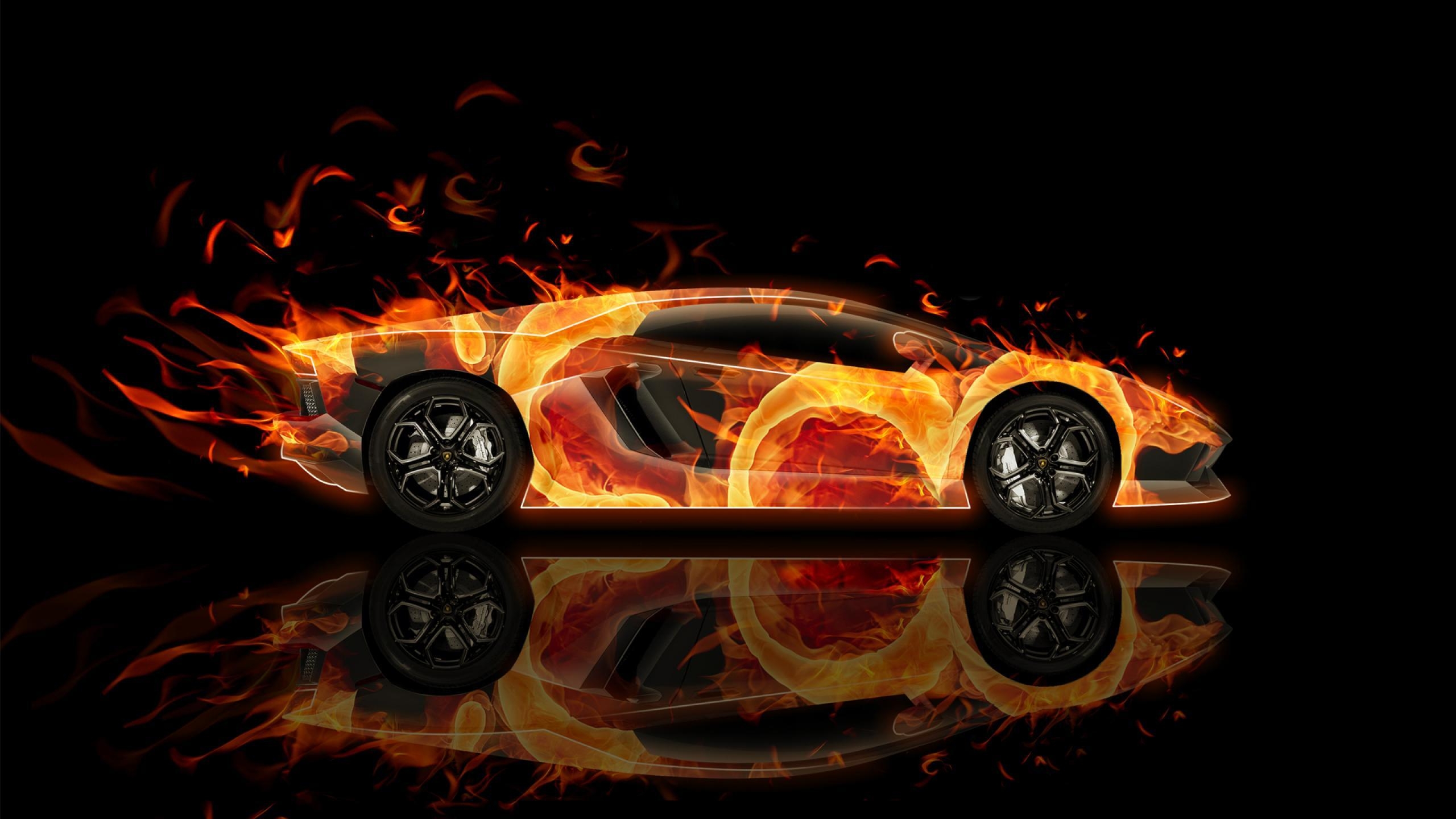 2560x1440 Lamborghini On Fire Wallpaper Free Lamborghini On Fire Background, Desktop