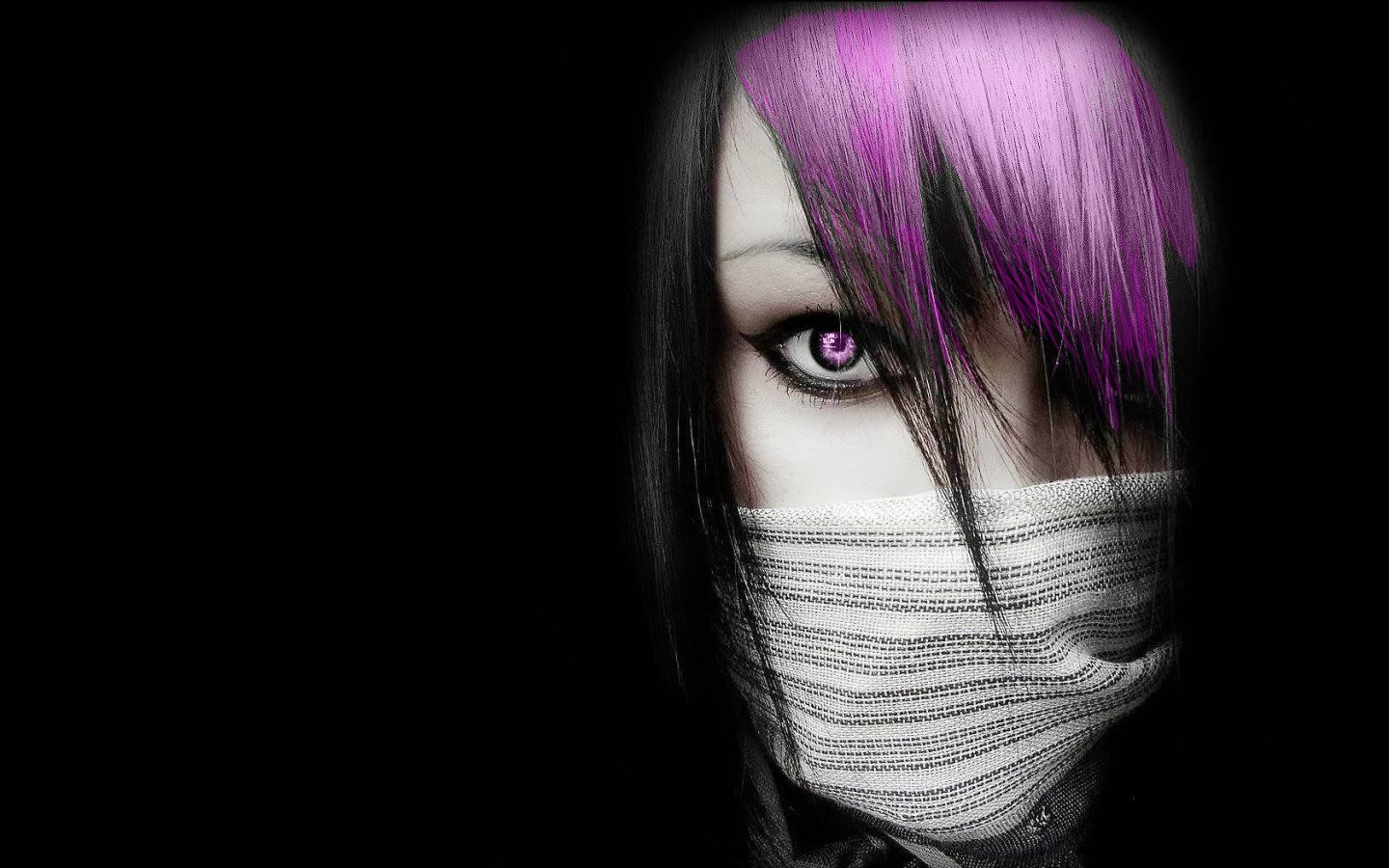 1440x900 Purple Emo Girl wallpaperx900, Desktop