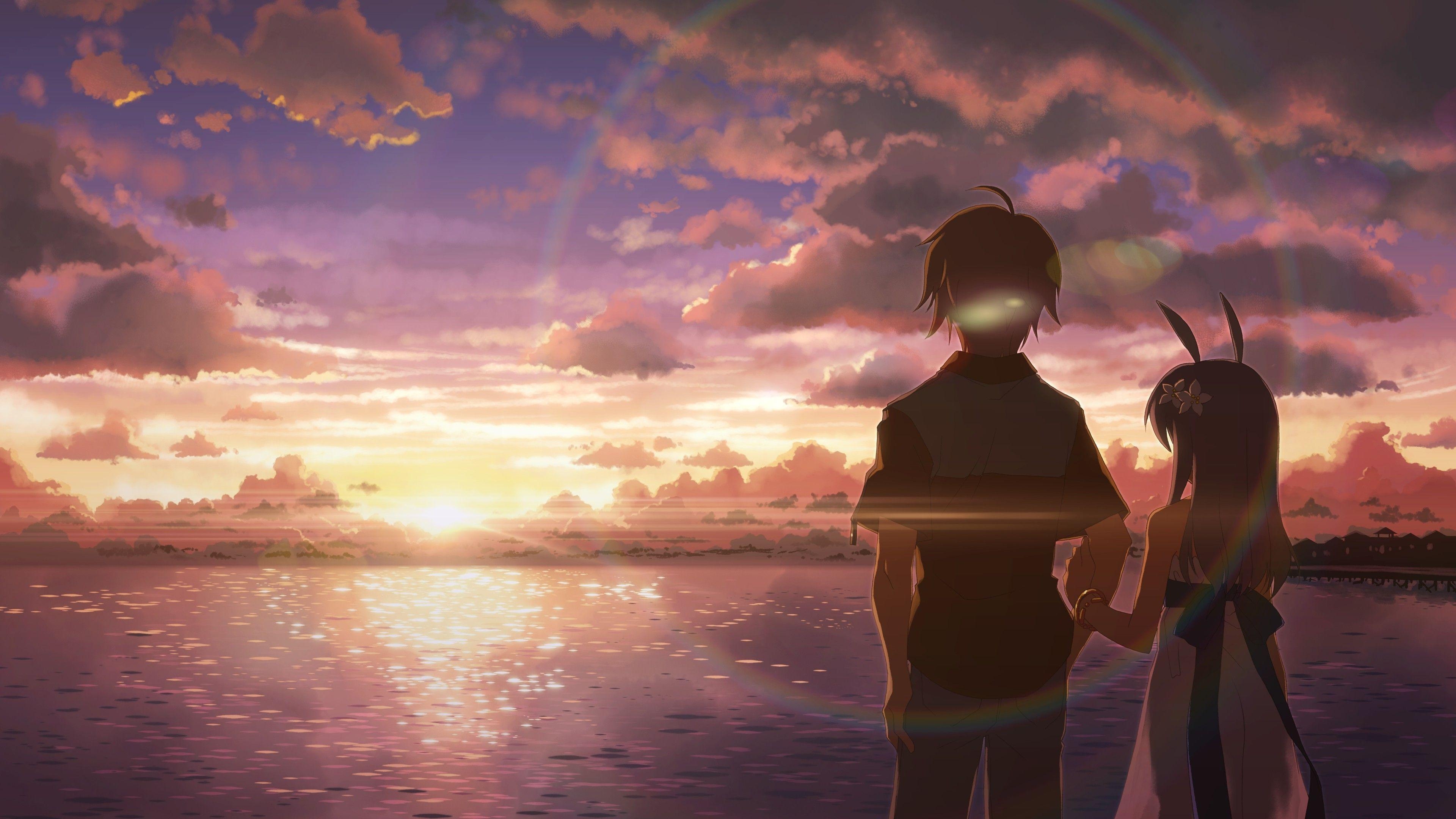 3840x2160 anime, DJ Max, Beach, Sunset, People Wallpaper HD / Desktop and Mobile Background, Desktop