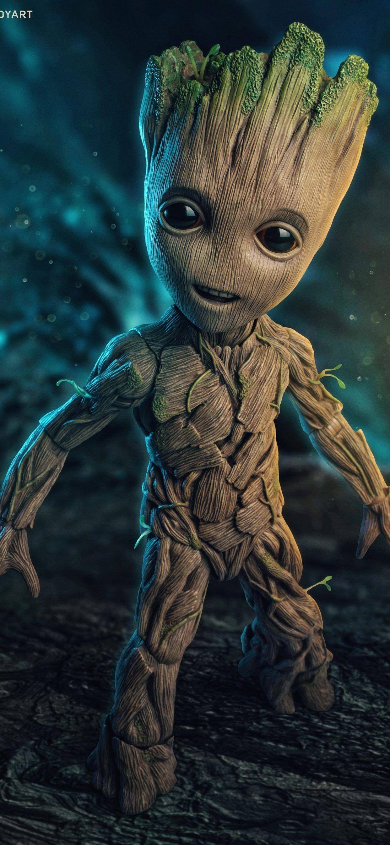 1250x2690 Baby Groot 2018 4k Z2, Phone