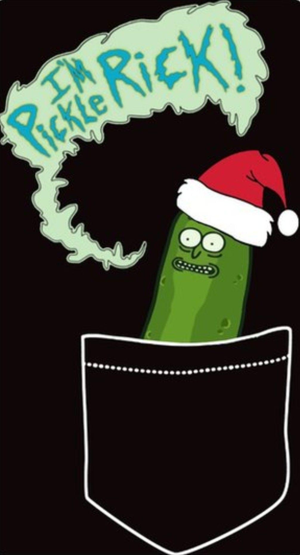 1010x1860 Rick and Morty • Pickle Rick Christmas. Rick and Morty, Phone