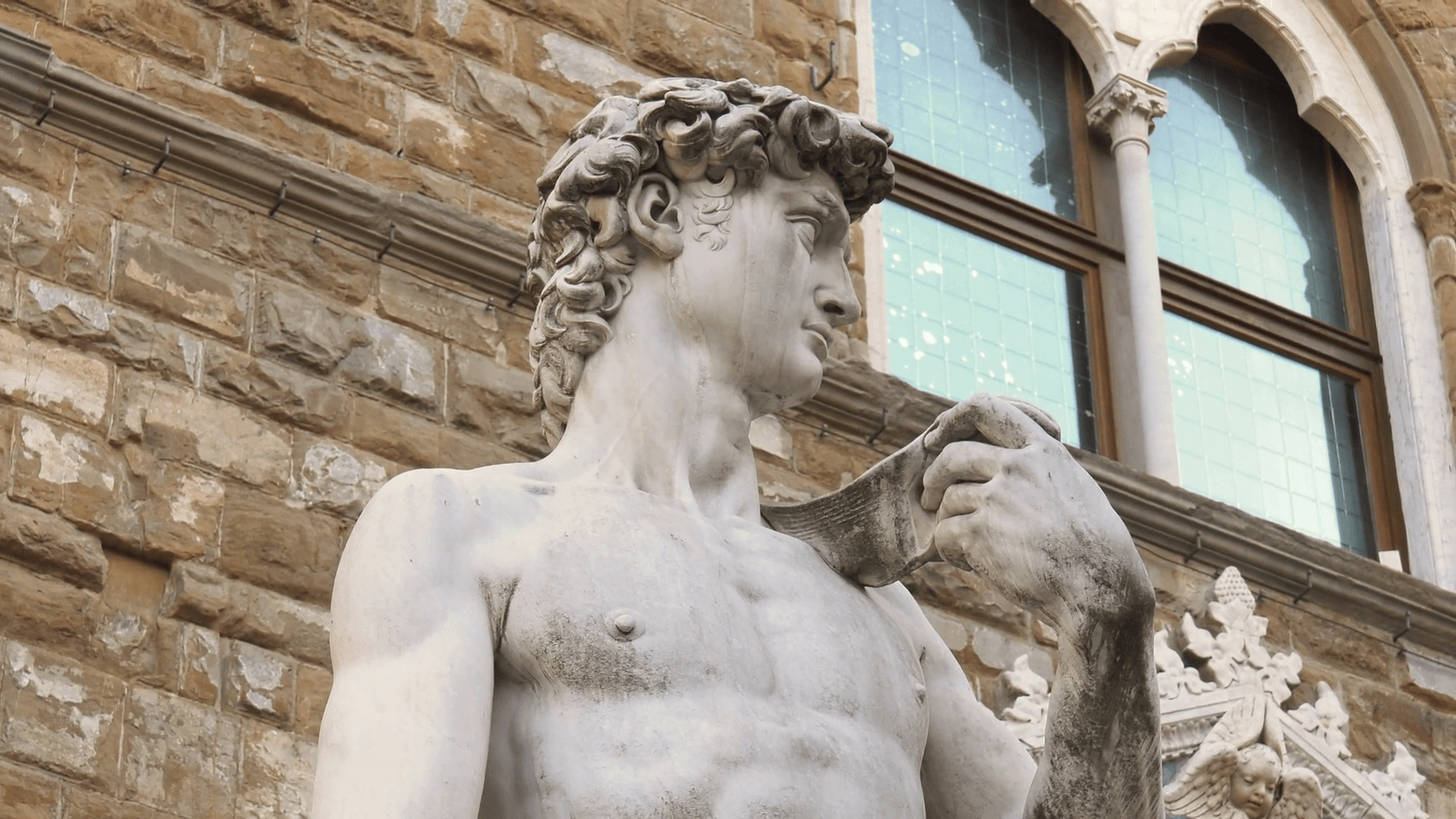 1920x1080 Copy Of Michelangelo David Statue In Florence Stock Video Footage, Desktop