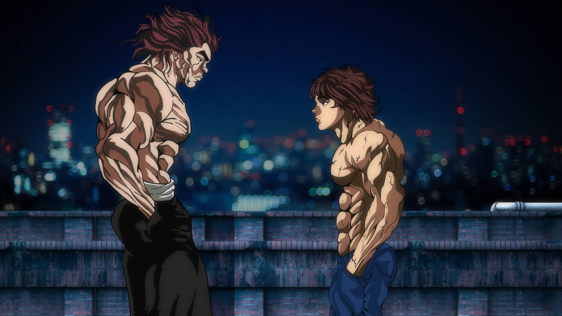 1920x1080 Download Baki Hanma And Yuujiro Hanma Faceoff Wallpaper, Desktop