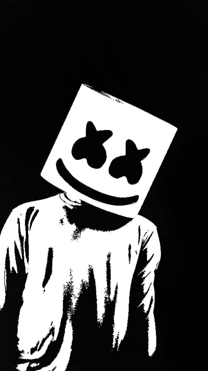 720x1280 Marshmello BW wallpaper, Phone