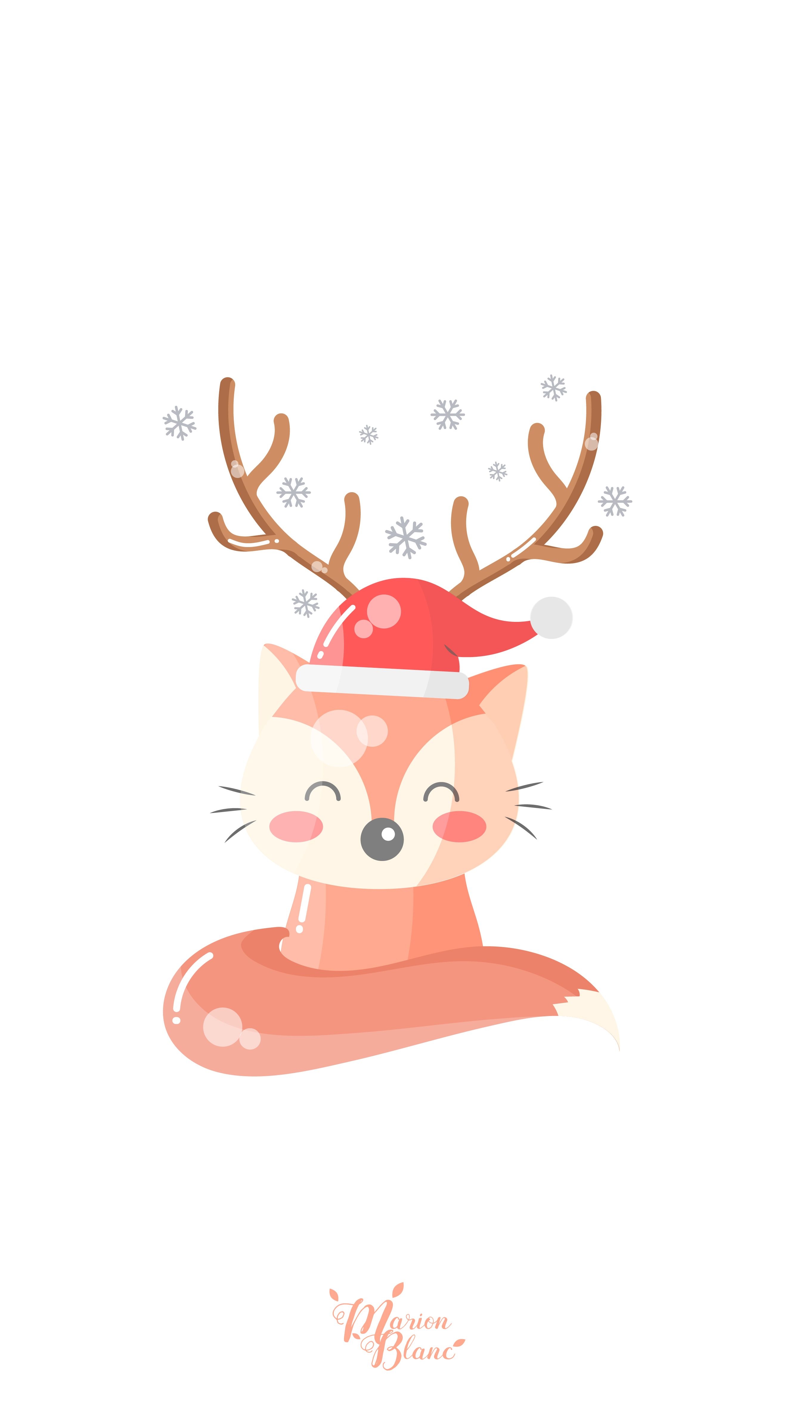 2670x4740 Fox christmas Blanc. Christmas phone wallpaper, Cute christmas wallpaper, Cute wallpaper, Phone