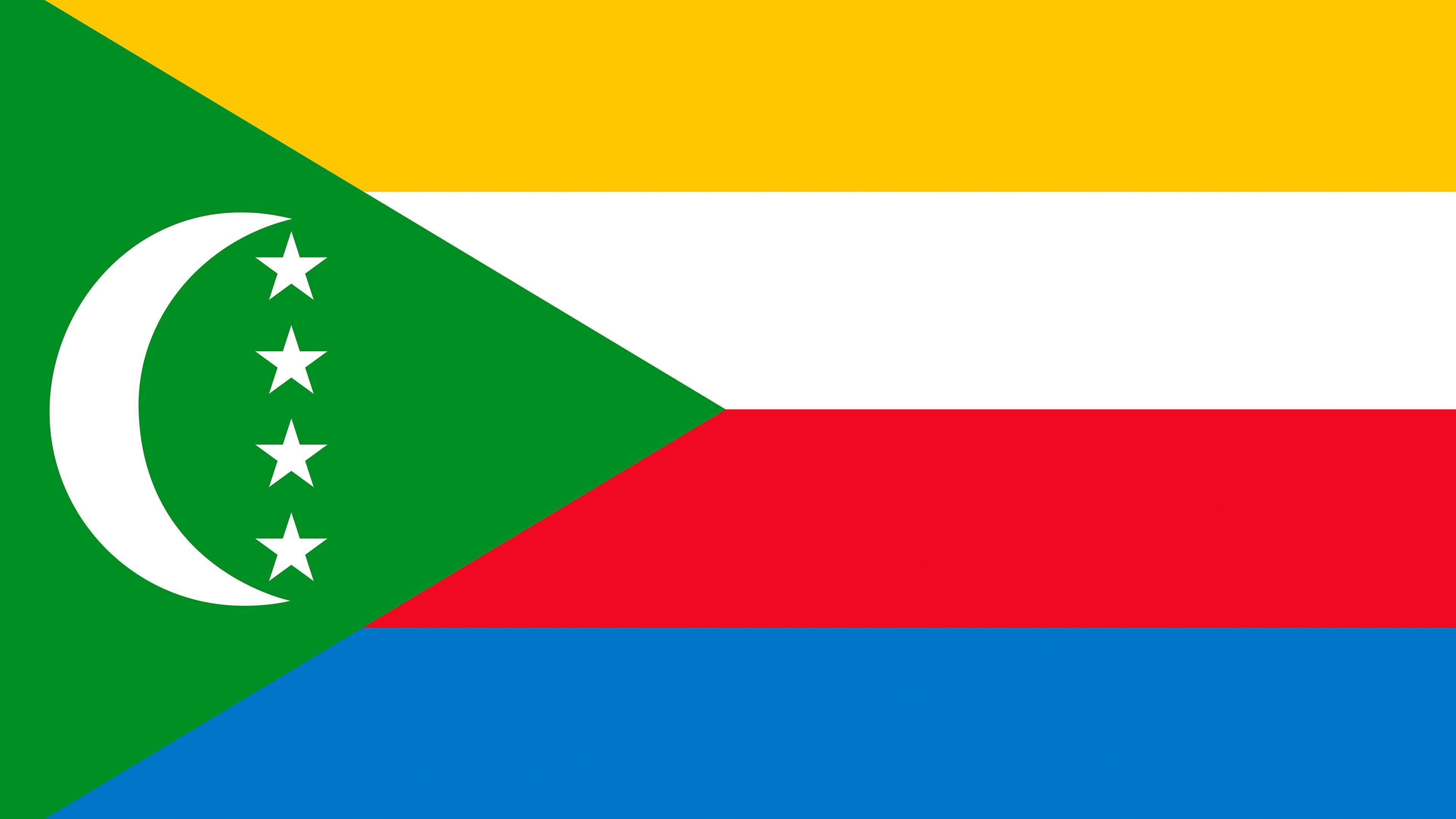 3840x2160 Wallpaper Comoros Flag Stripes, Desktop