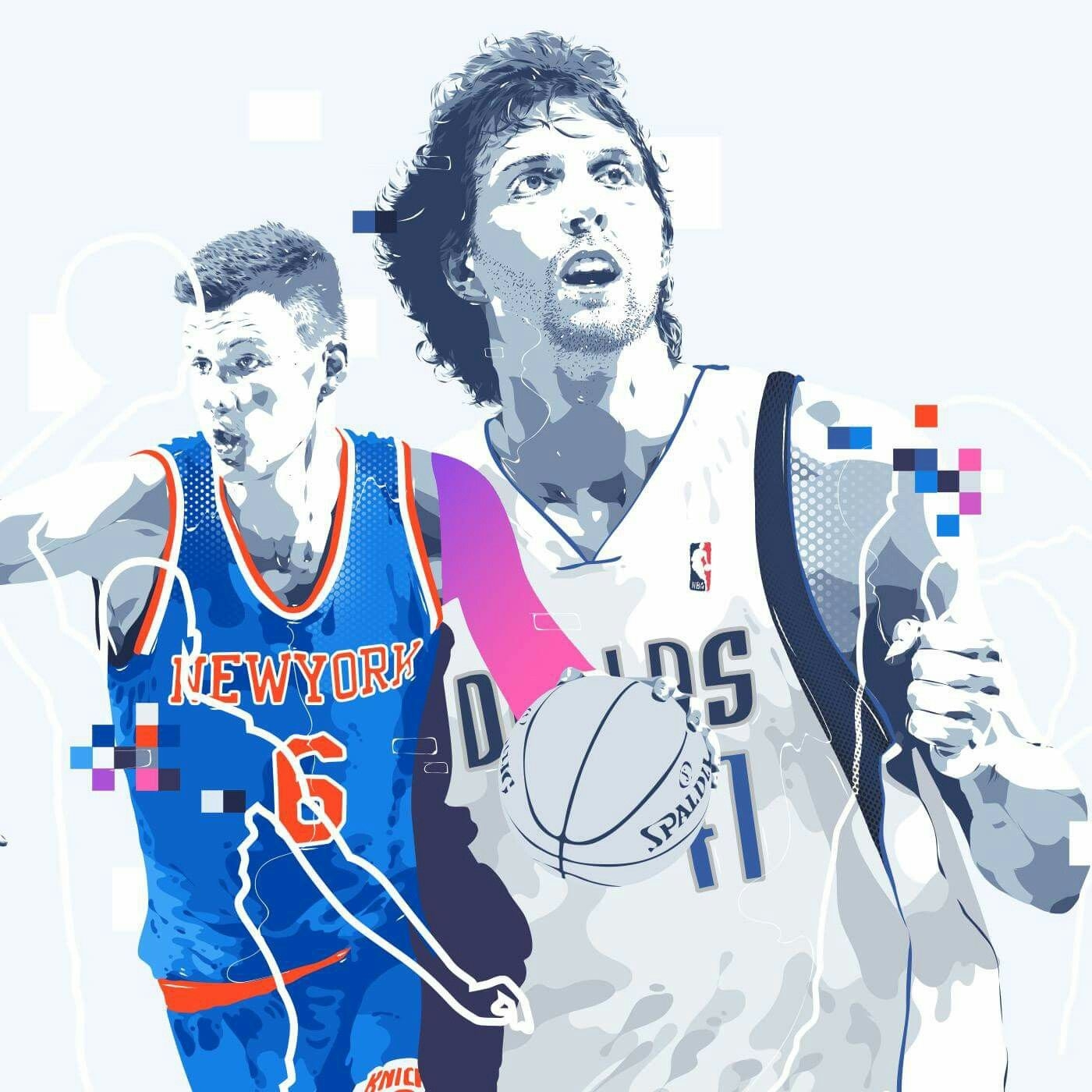 1400x1400 Mirror image Kristaps Porzingis and Dirk Nowitzki. Kristaps porziņģis, Sports picture, Basketball plays, Phone