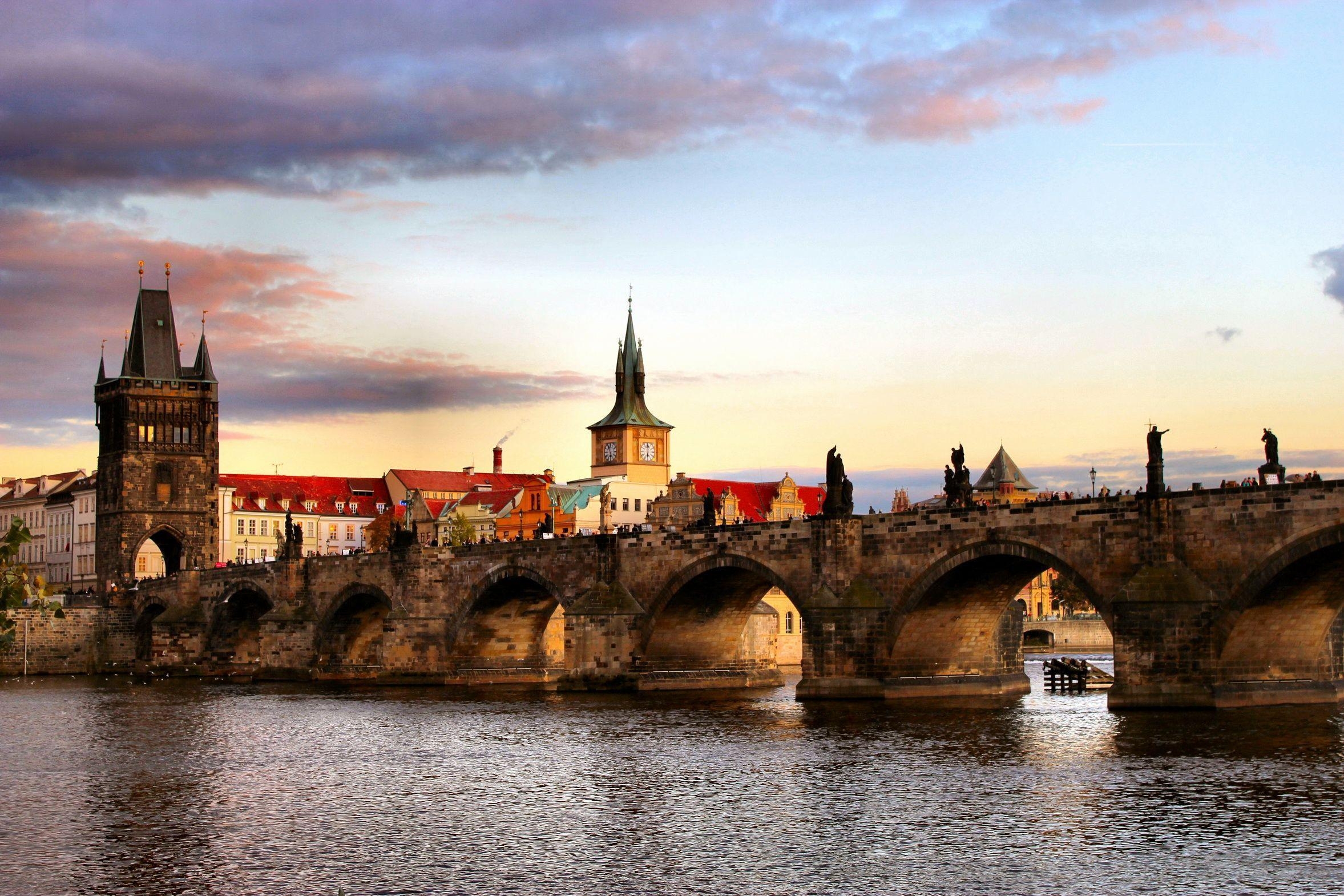 2360x1570 Wallpaper Prague Charles Bridge Czech Republic Tower, Desktop