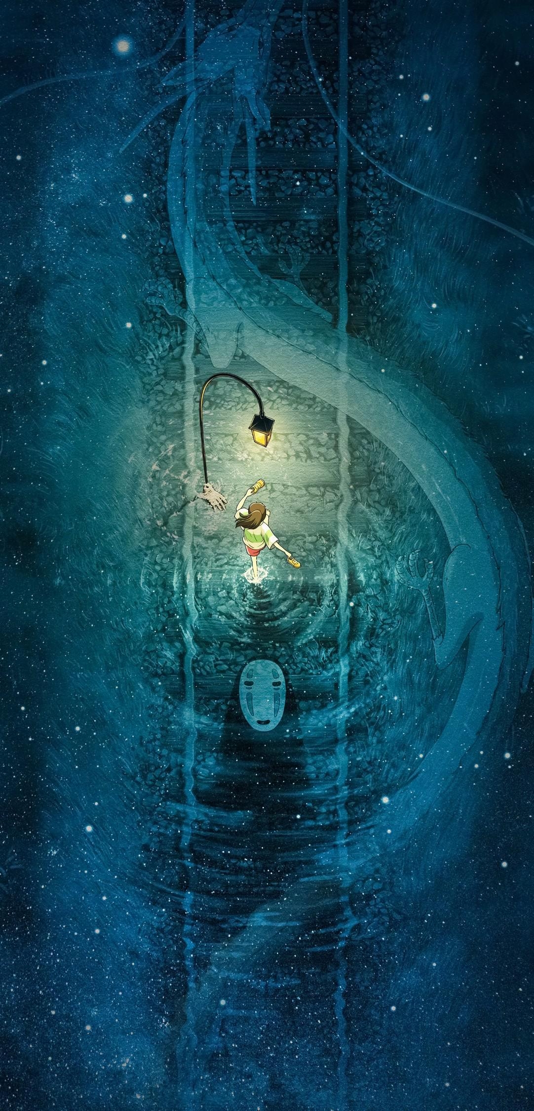 1090x2250 Spirited Away phone Wallpaper, Phone