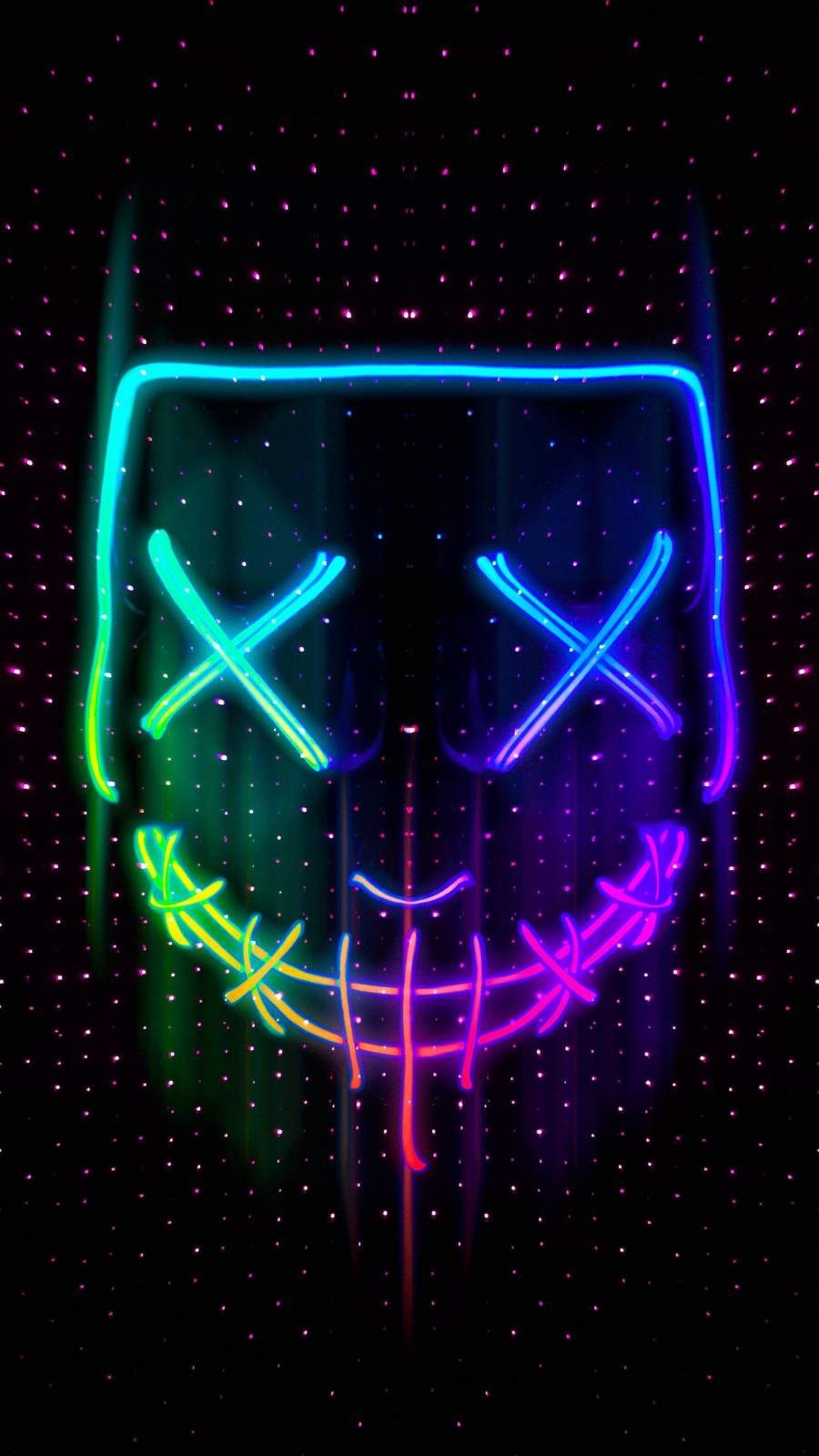 900x1600 Neon Mask iPhone Wallpaper. Neon wallpaper, iPhone wallpaper, Wallpaper iphone neon, Phone