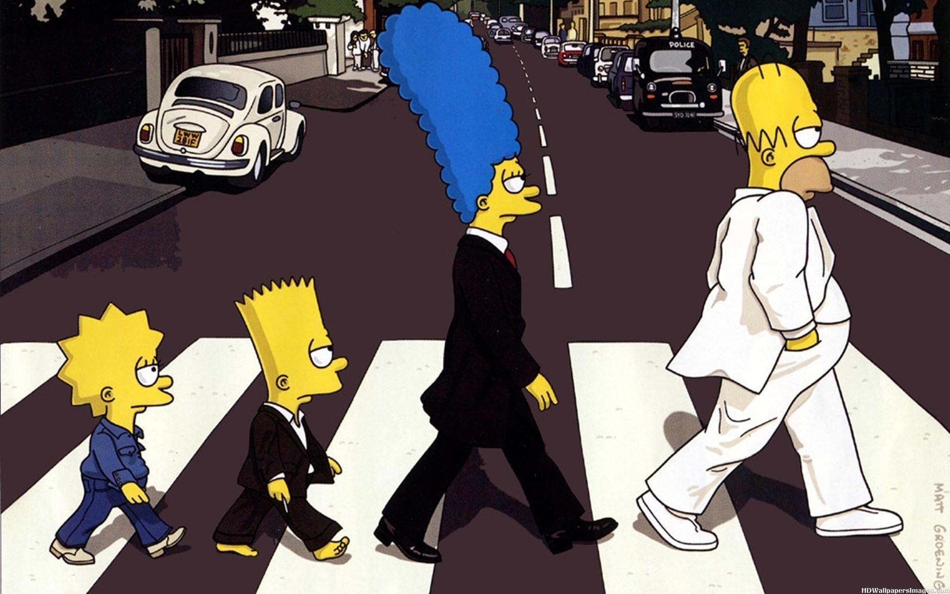 1920x1200 The Simpsons Parody The Beatles Abbey Road Image. HD Wallpaper, Desktop