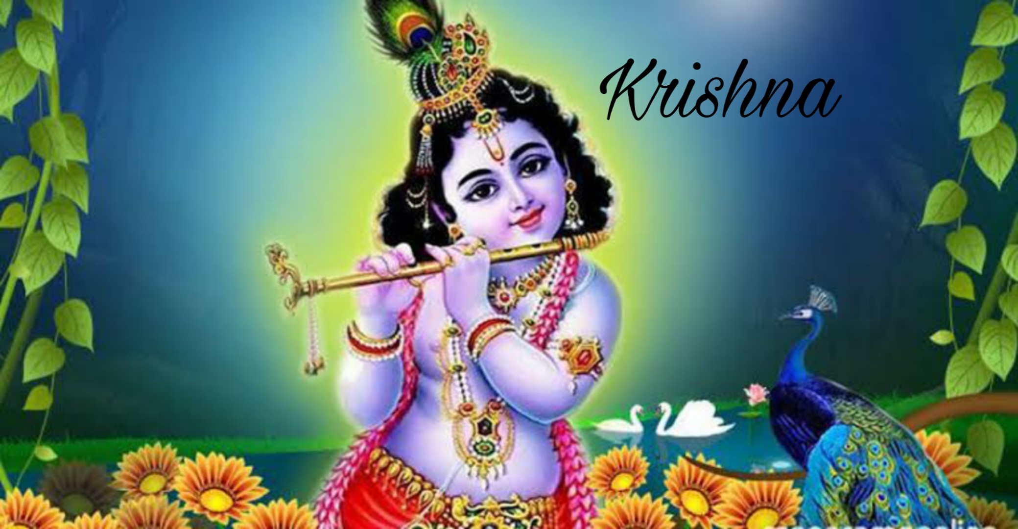 2080x1080 Lord Krishna Image Krishna Jayanthi 2019, Desktop