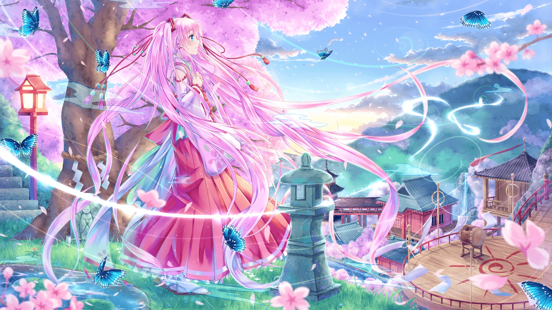 1920x1080 Sakura Miku HD Wallpaper, Desktop