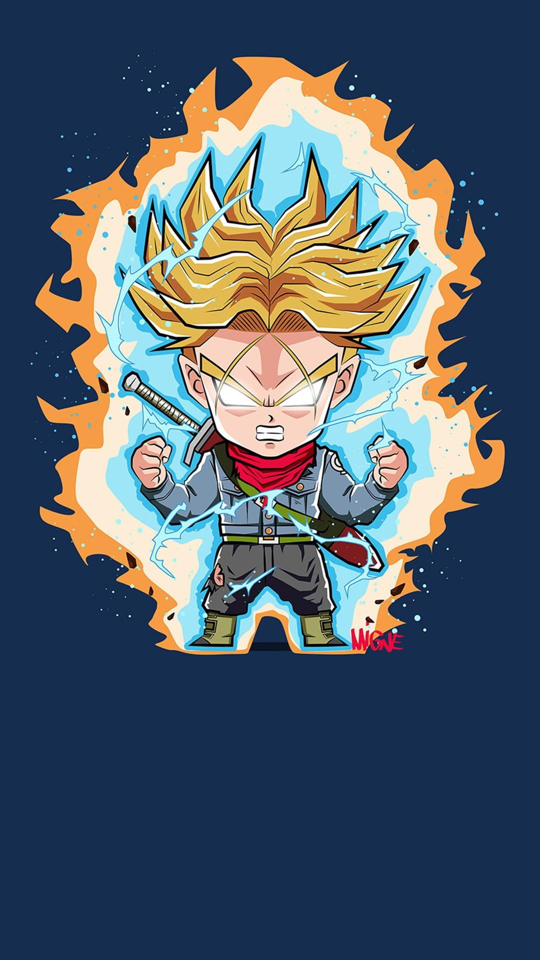 1080x1920 Future trunks art illustration, Dragon Ball, Dragon Ball Z, illustration, portrait display HD wallpaper, Phone