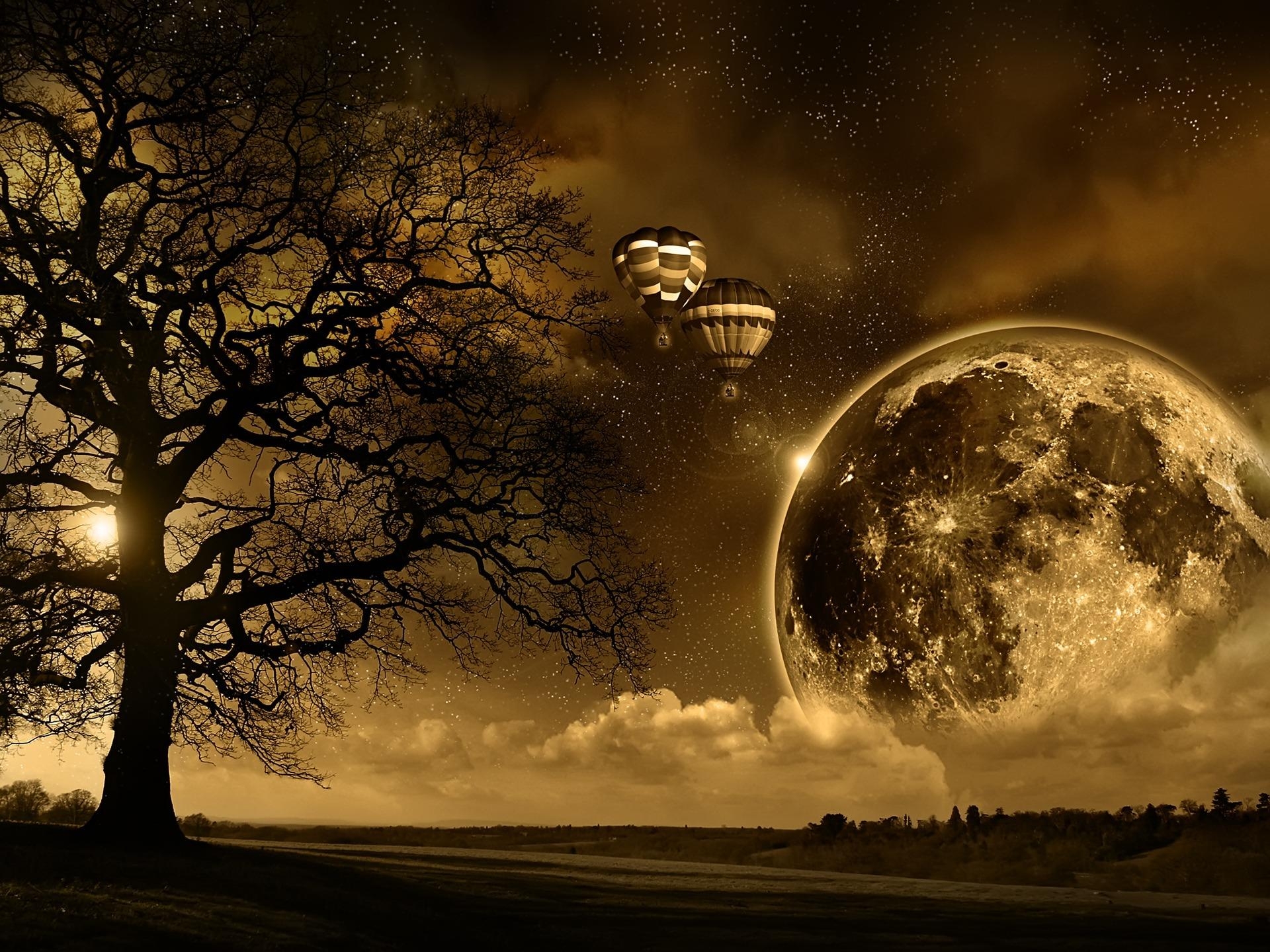 1920x1440 Magic Moon Wallpaper Abstract 3D Wallpaper in jpg format for free, Desktop