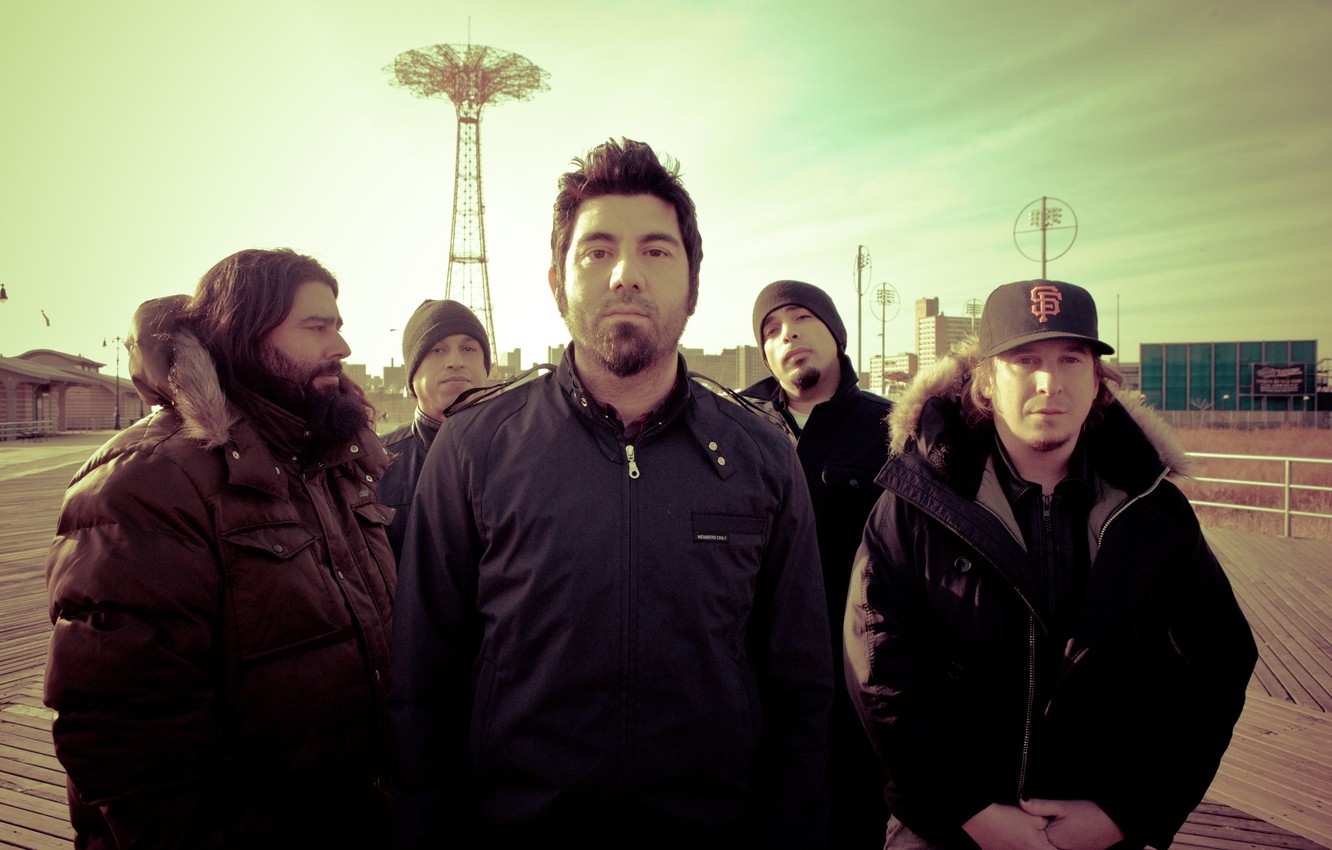 1340x850 Wallpaper Deftones, Frank Delgado, Abe Cunningham, Nu Metal, Stephen Carpenter, Chino Moreno, Sergio Vega image for desktop, section музыка, Desktop