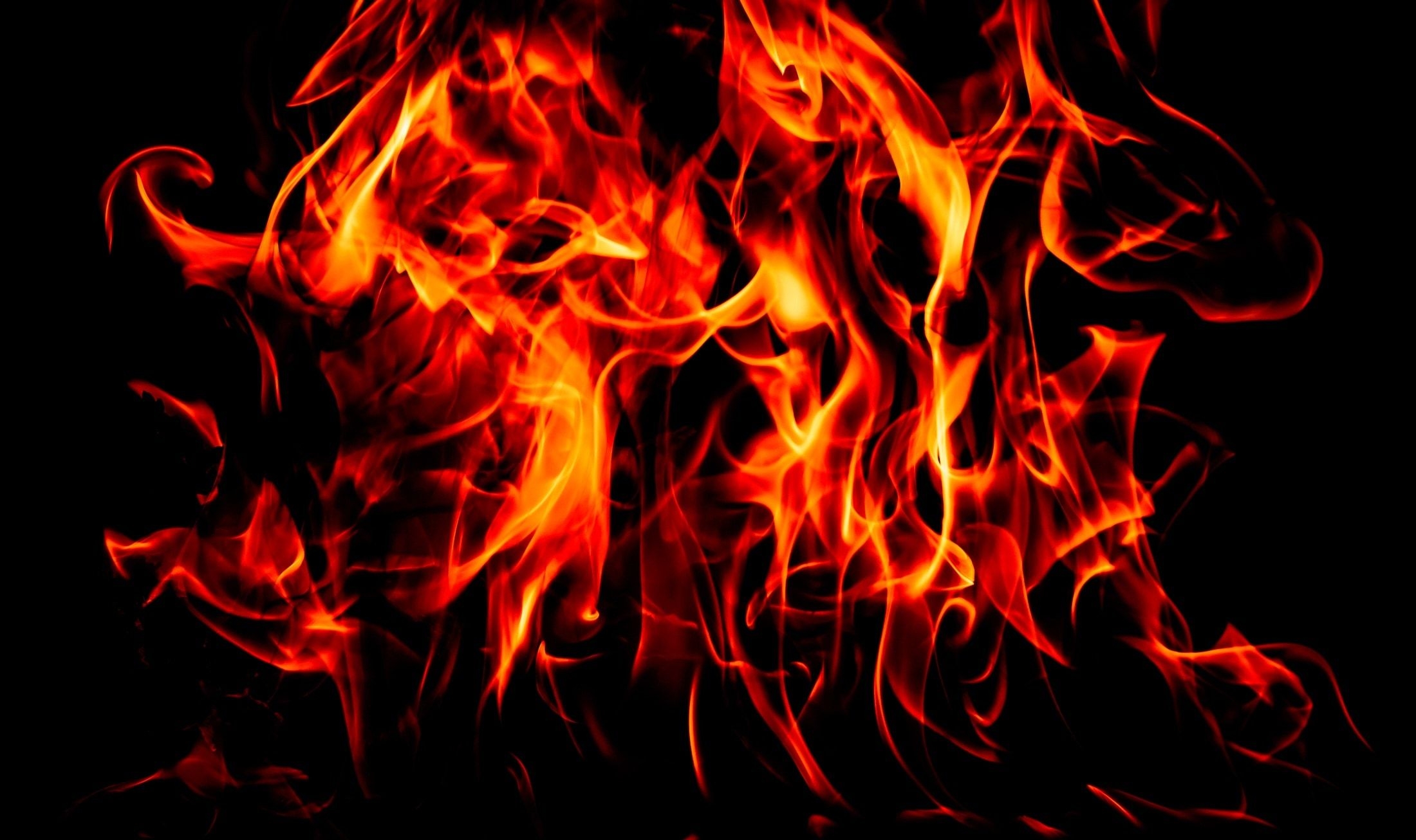 2200x1310 red and black flame illustration free image, Desktop