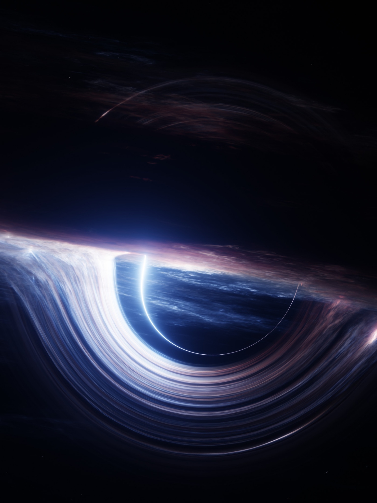 1540x2050 Interstellar Wallpaper 4K, Gargantua black hole, Phone