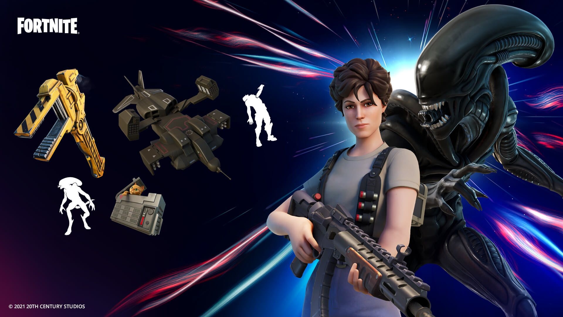 1920x1080 From LV 426 To Fortnite: Ripley And Xenomorph Arrive, Desktop