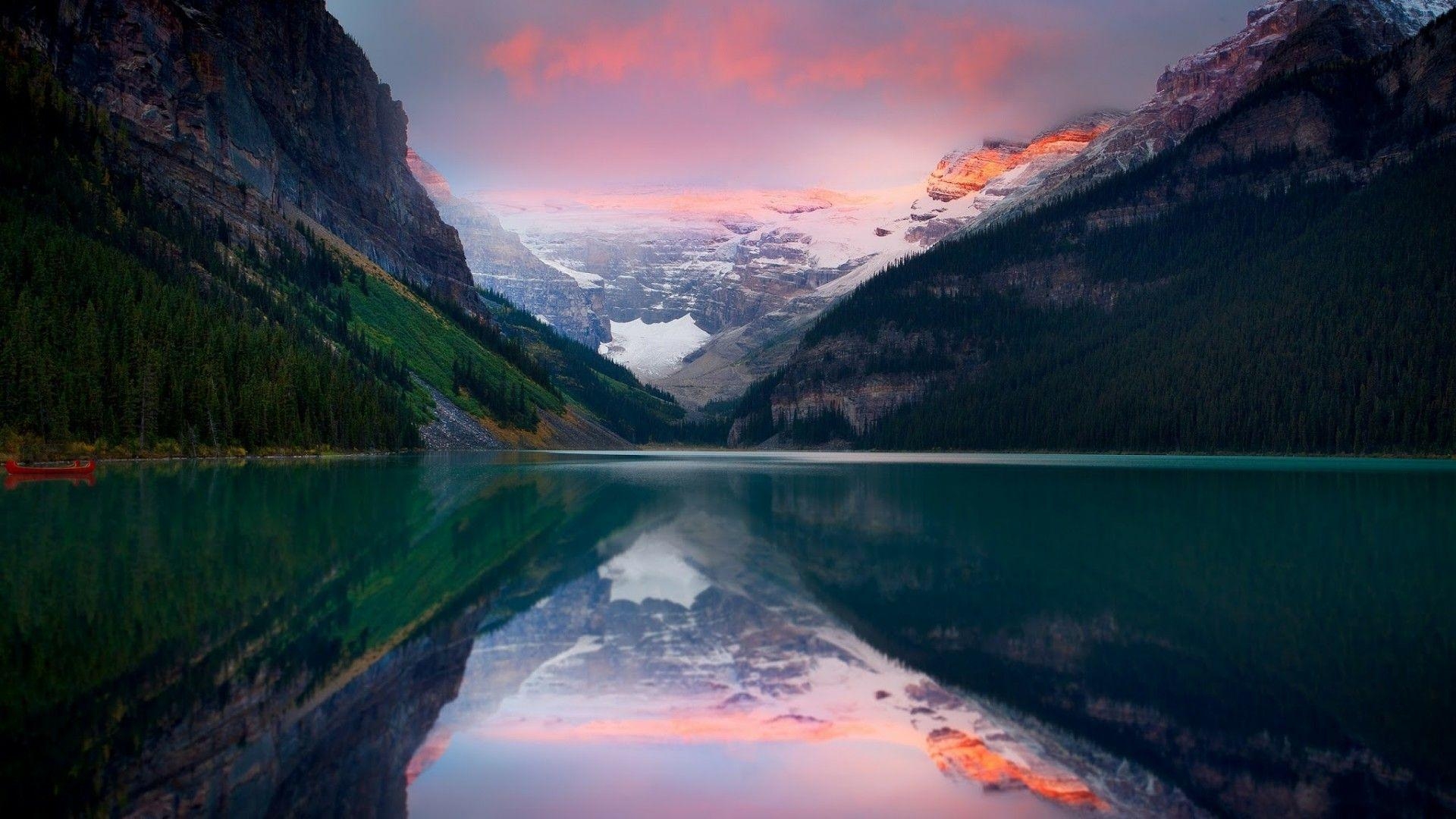 1920x1080 Victoria Glacier Above The Lake Louise National Park, Desktop