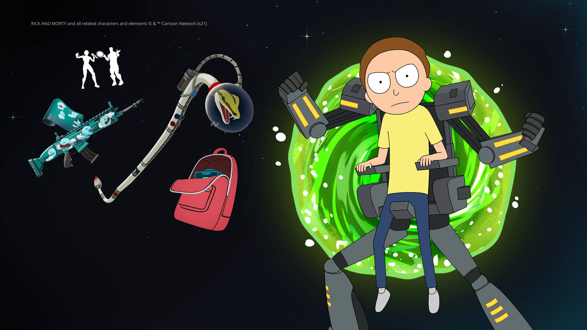 1920x1080 Look at Him: Mecha Morty Joins Rick in Fortnite + Get Schwifty and More, Desktop