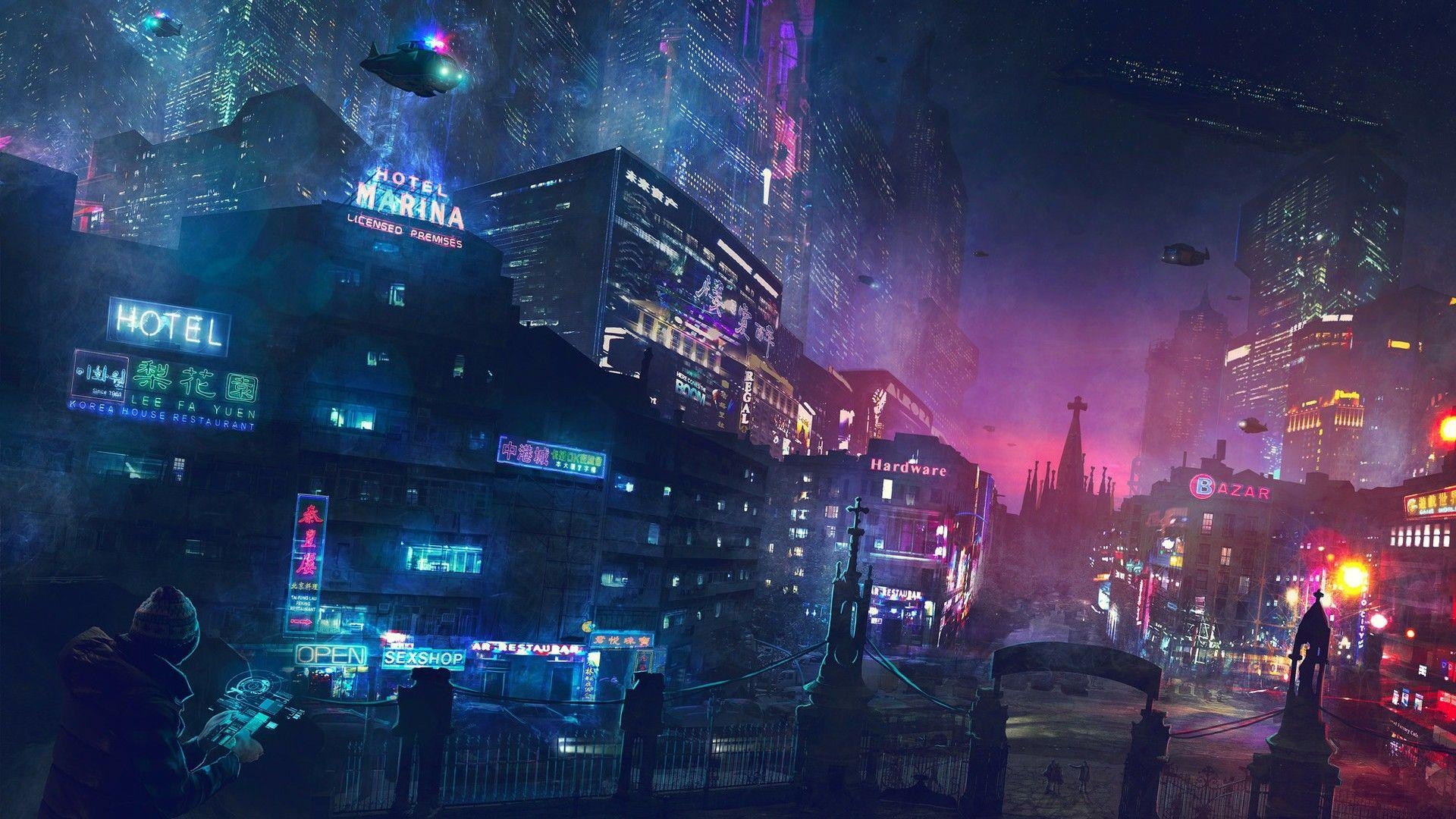 1920x1080 Cyber City Wallpaper Free Cyber City Background, Desktop