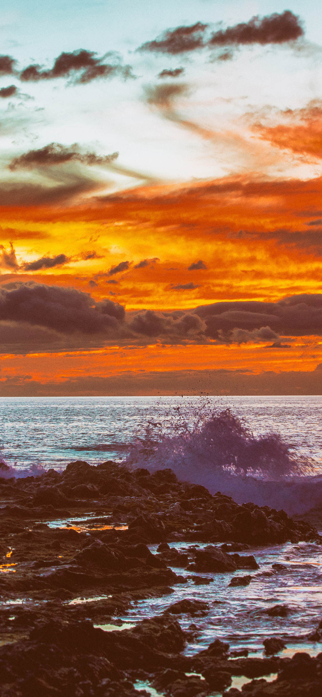 1130x2440 Hawaii Sunset 5k iPhone XS, iPhone iPhone X HD 4k Wallpaper, Image, Background, Photo and Picture, Phone