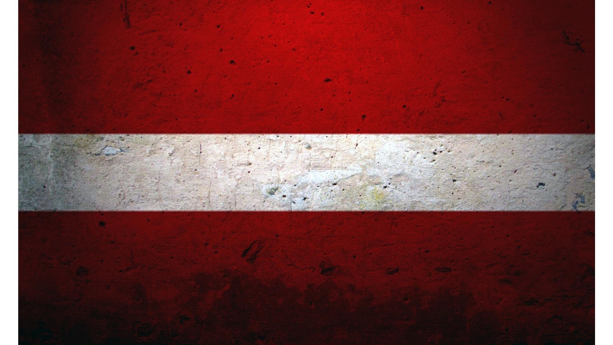 2050x1160 Download  Latvia Flag Grunge Wallpaper, Desktop