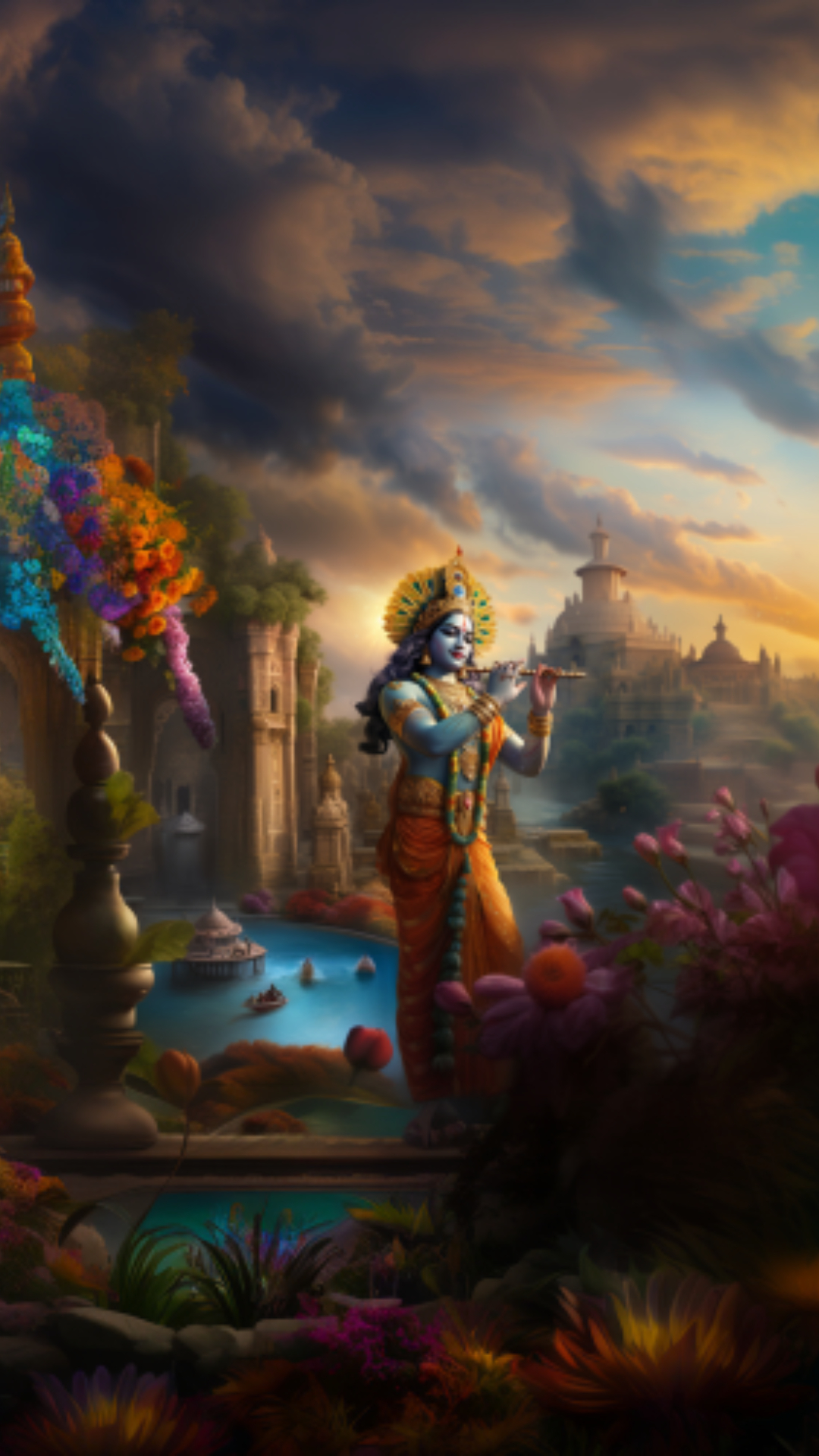 1080x1920 These AI image of Krishna raas leela are stunning!, Phone