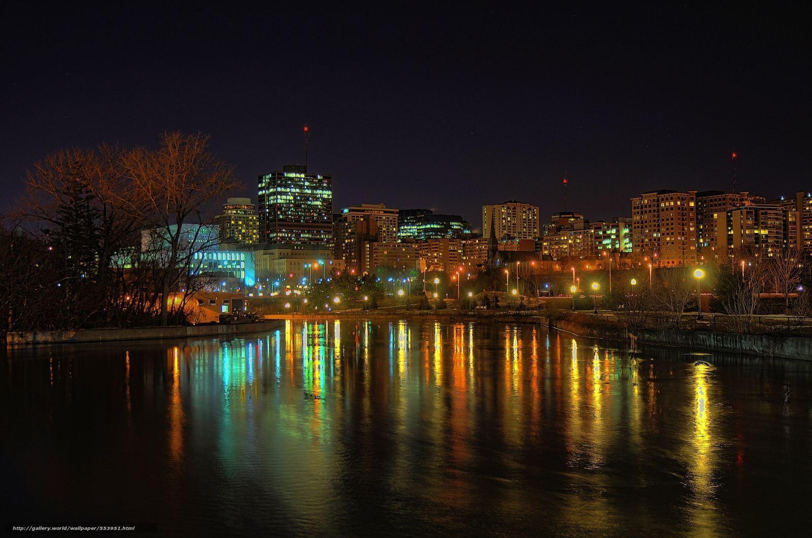 1600x1060 Download wallpaper Ottawa, Canada, night free desktop wallpaper, Desktop