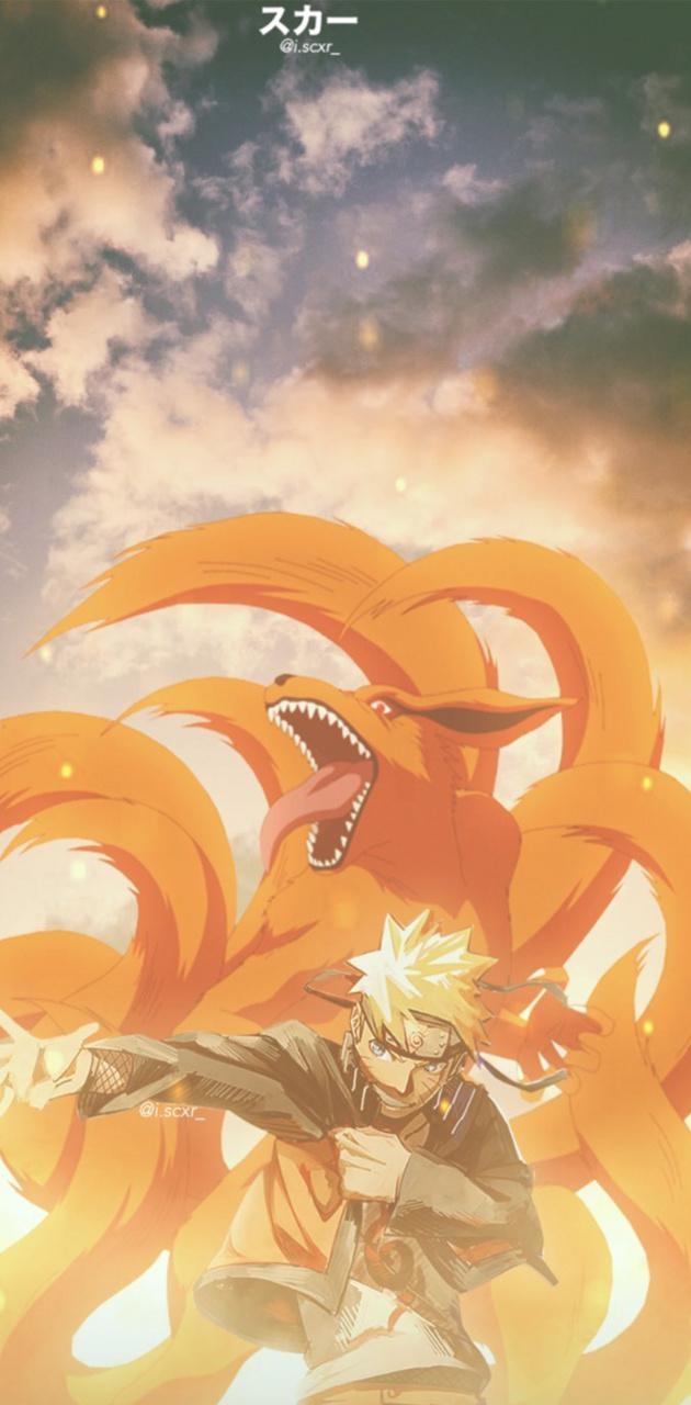 630x1280 Kurama and naruto wallpaper, Phone