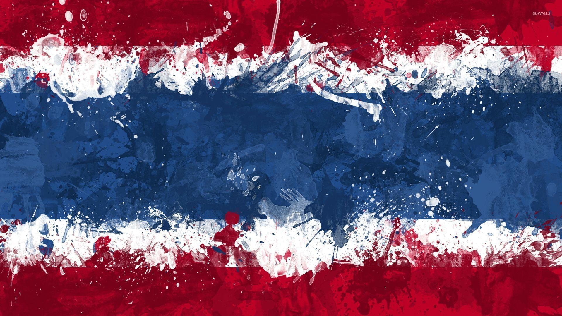 1920x1080 Flag of Thailand with paint splash wallpaper Art, Desktop