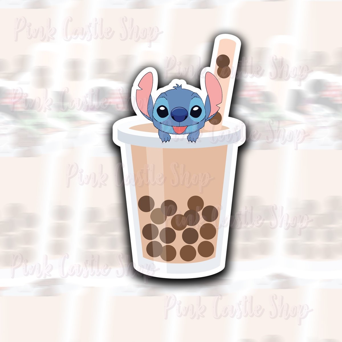 1200x1200 Stitch Holding Boba, Phone