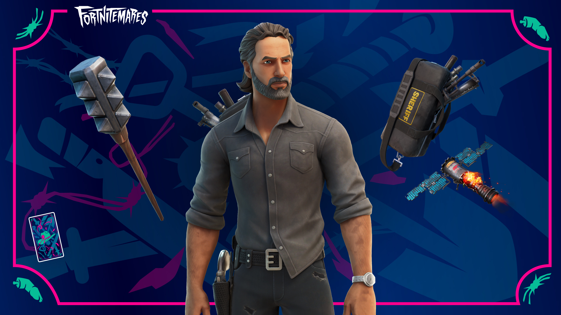 1920x1080 Rick Grimes Fortnite wallpaper, Desktop