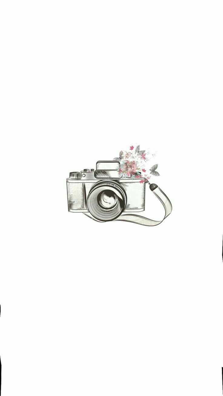 740x1310 White camera, White camera. Instagram highlight icons, Camera tattoo, Camera tattoos, Phone