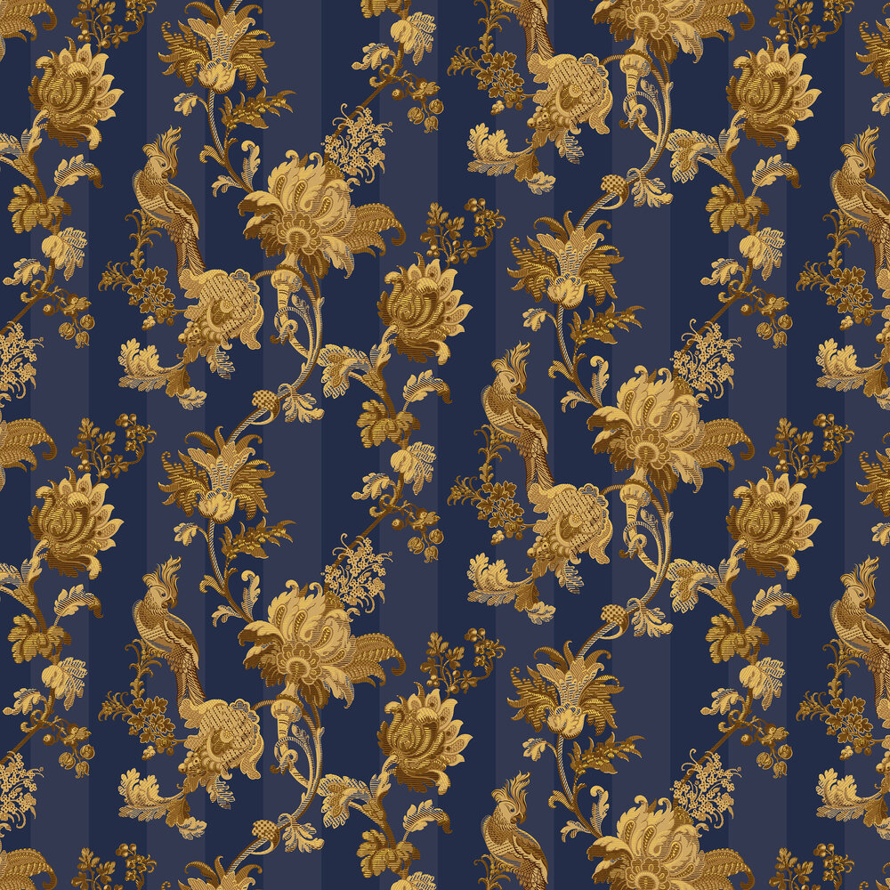 1000x1000 Zerzura by Cole & Son Blue / Gold, Wallpaper Direct, Phone