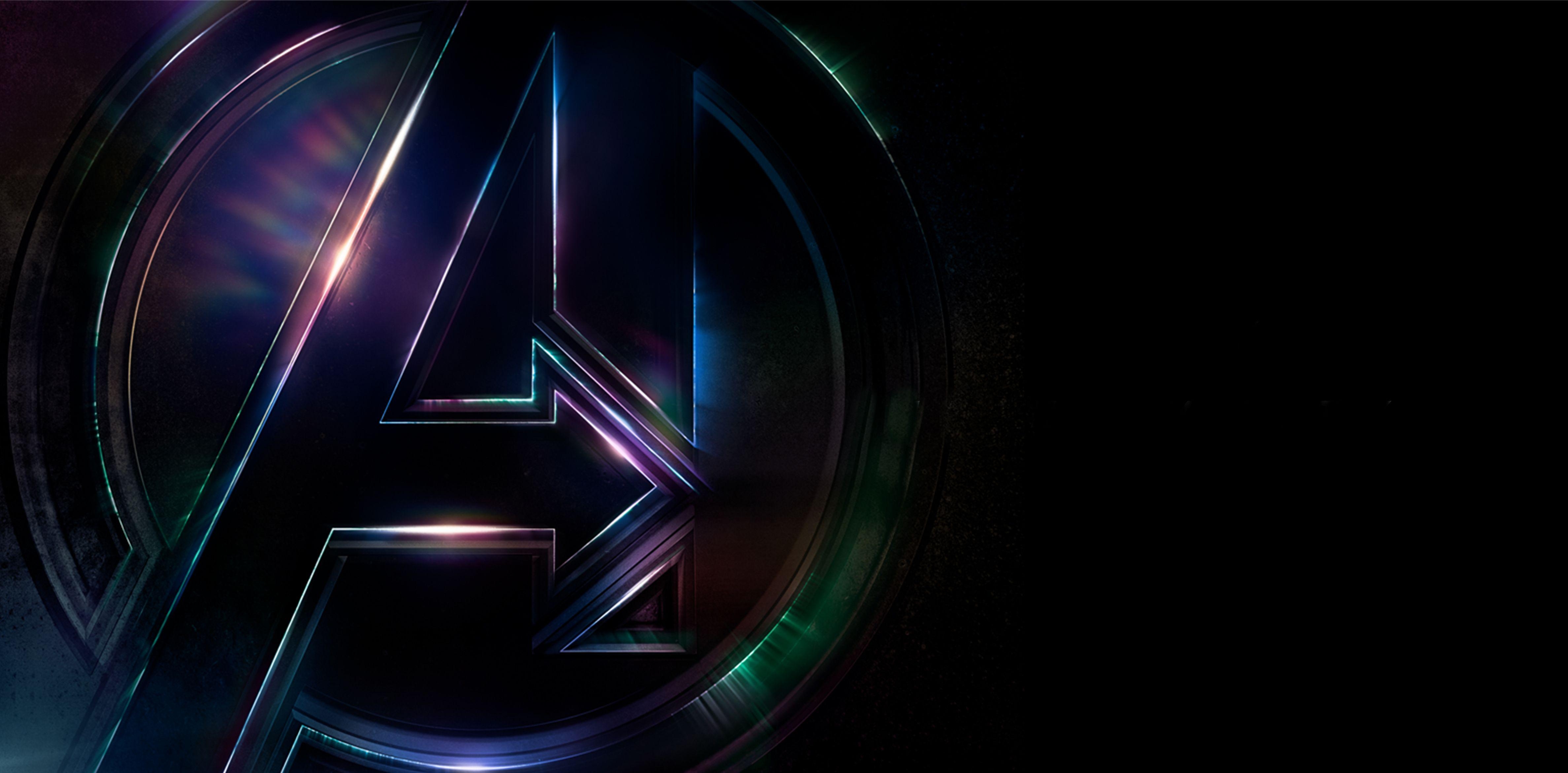 4750x2350 Wallpaper Avengers: Infinity War, Logo, 4K, Movies, Dual Screen