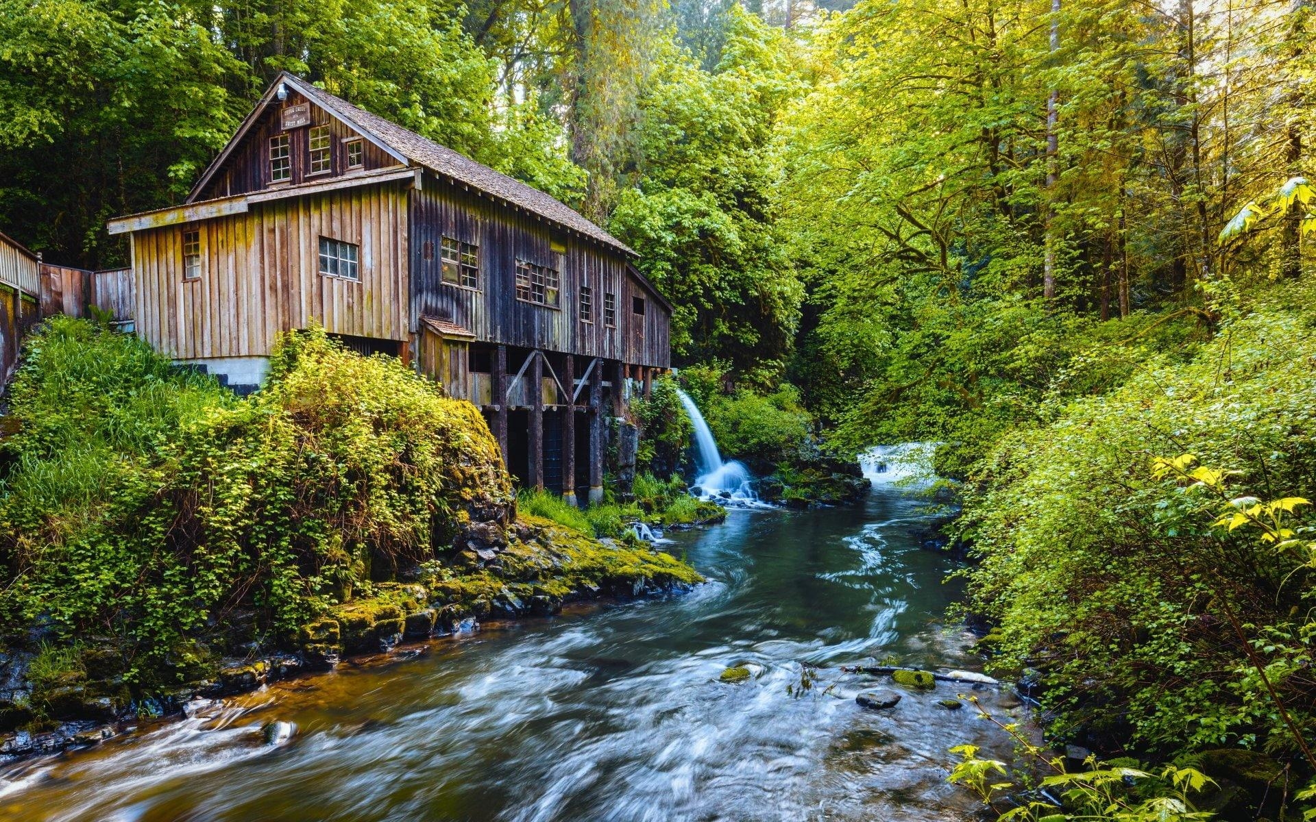 1920x1200 HD wallpaper: watermill, Desktop